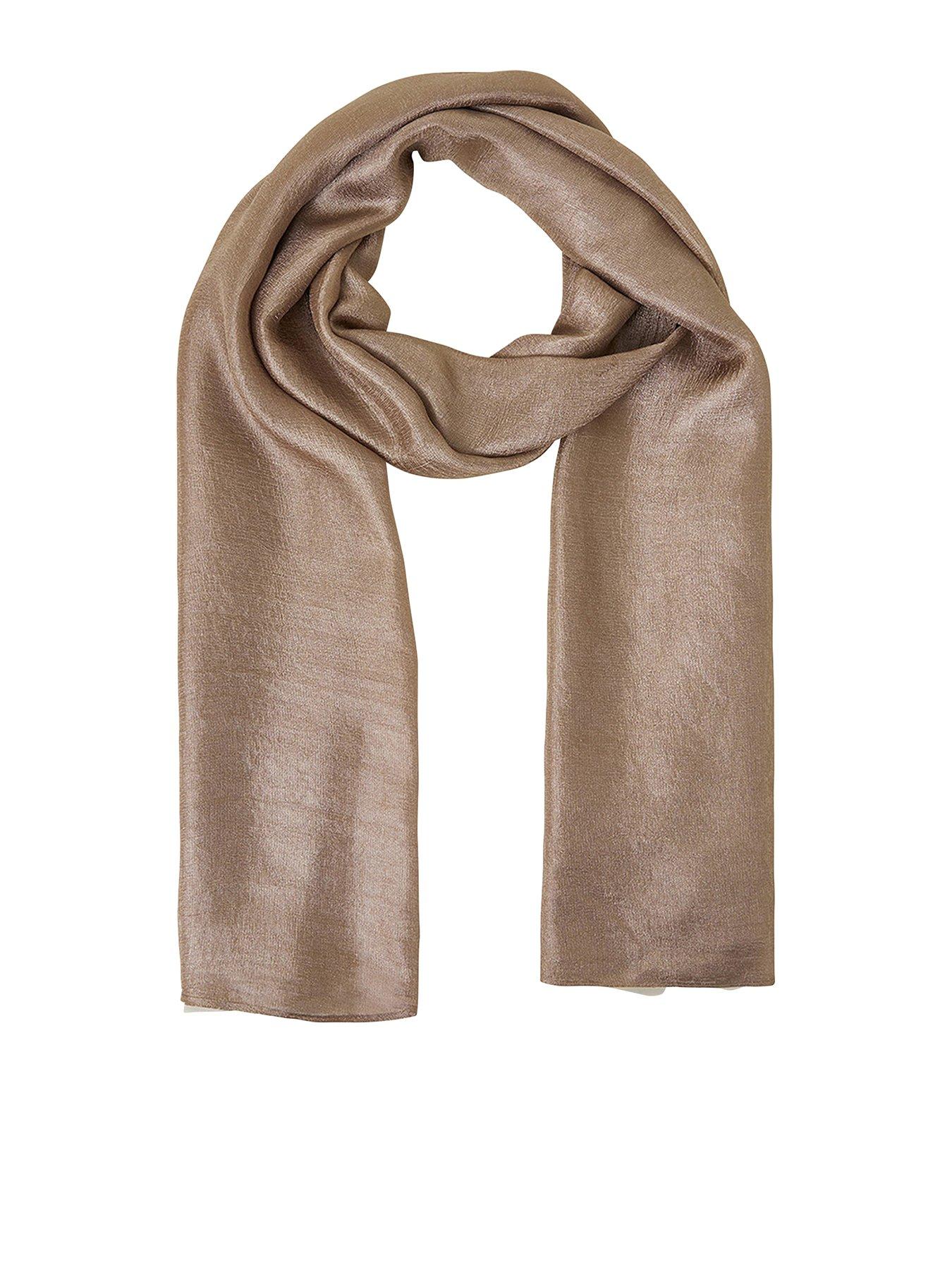 Image 1 of 3 of Accessorize Sammy Shimmer Scarf - Champagne