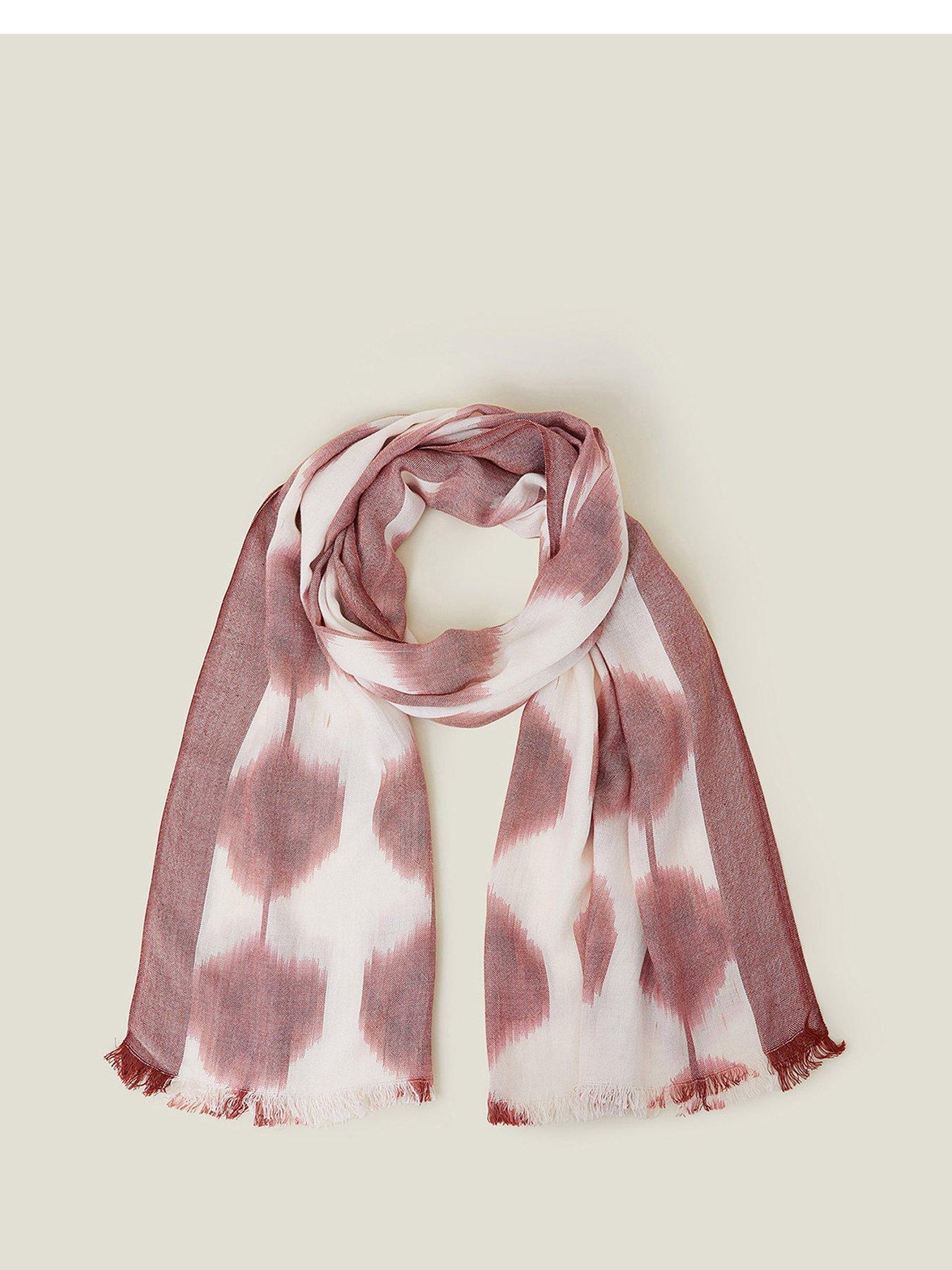Image 1 of 3 of Accessorize Tiffany Tie Dye Scarf - Natural