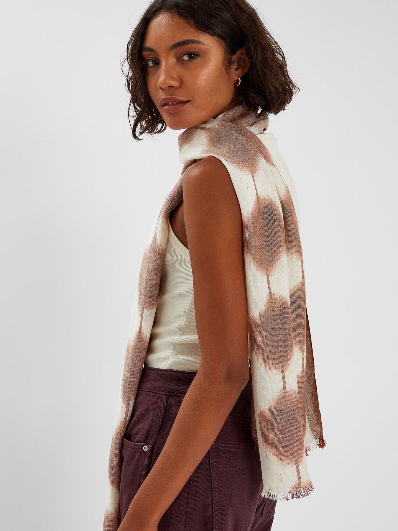 Image 2 of 3 of Accessorize Tiffany Tie Dye Scarf - Natural