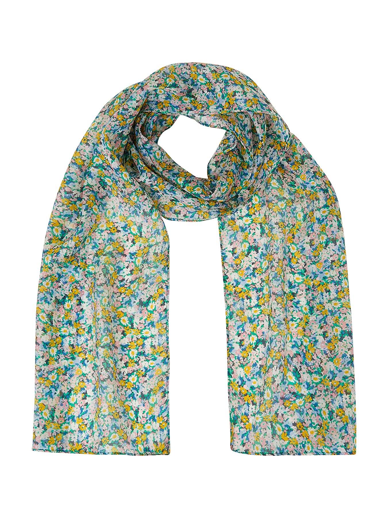 Image of Accessorize Delilah Ditsy Floral Silk Scarf - Pastel Multi