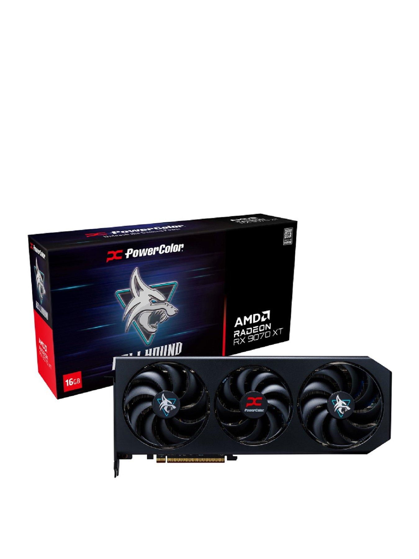 Image 1 of 5 of PowerColor HellHound AMD Radeon RX 9070 XT 16Gb GDDR6 PCIe 5.0 Overclocked Graphics Card
