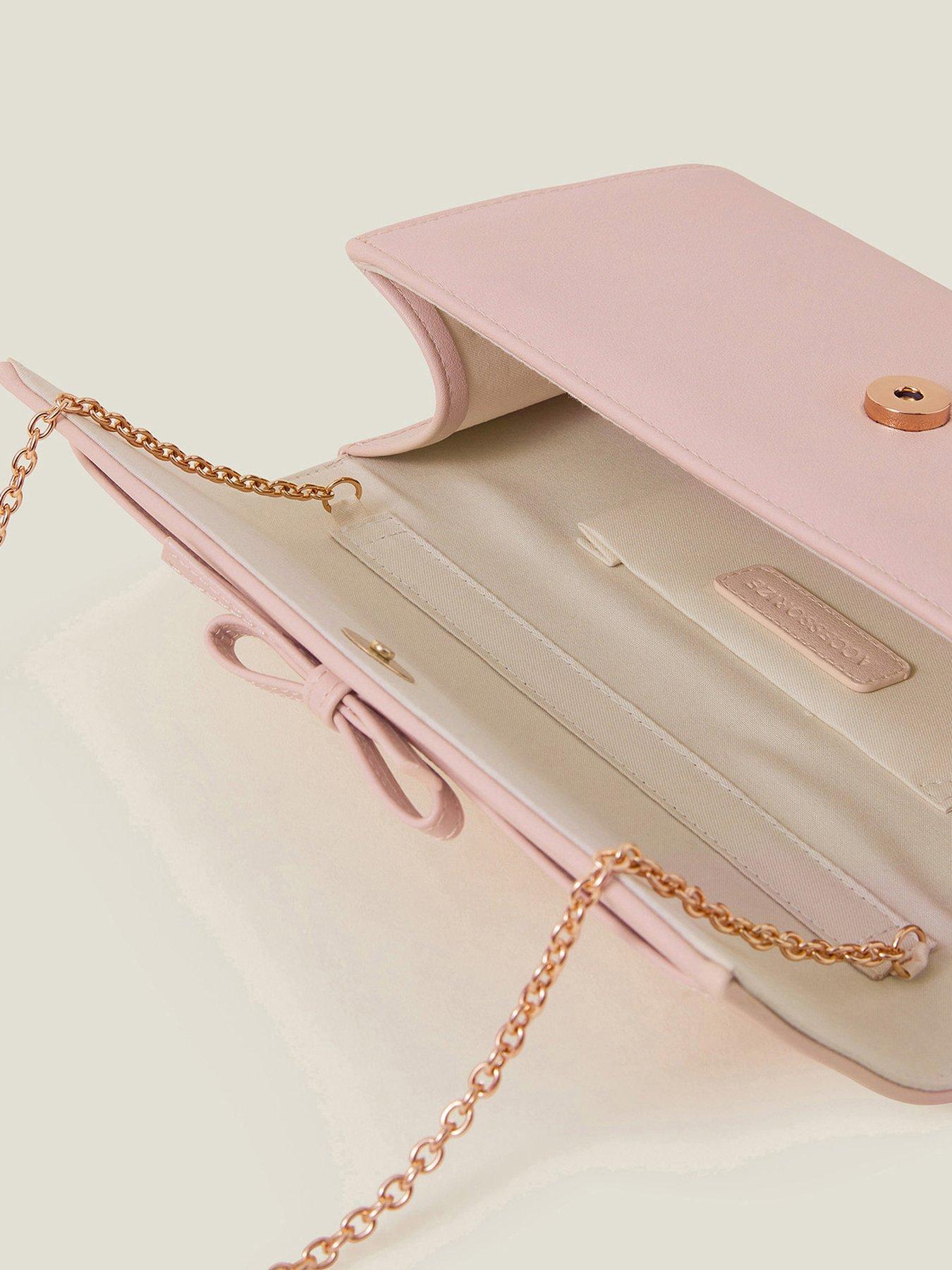 Image 5 of 5 of Accessorize Bow Clutch - Nude