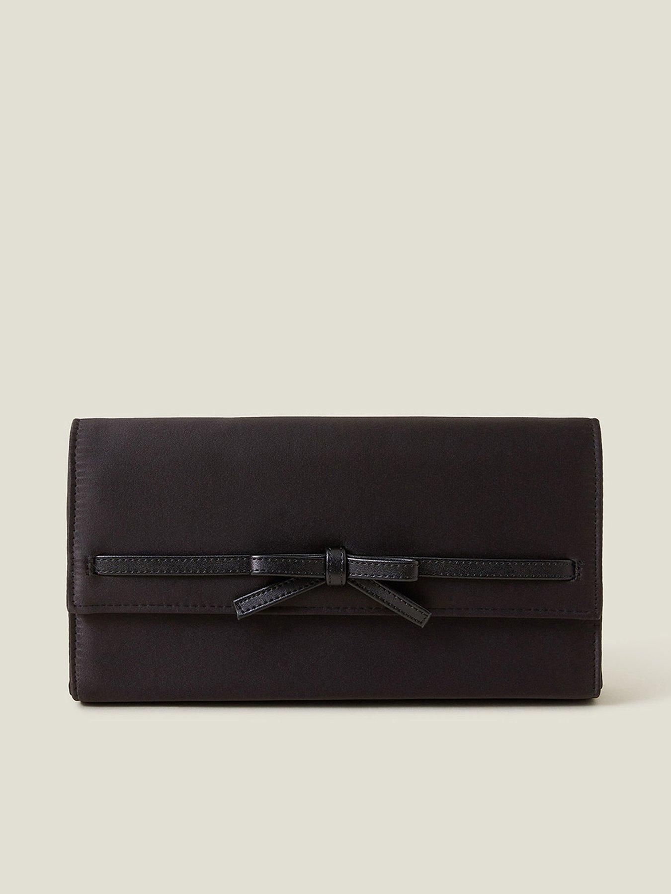 Image 1 of 5 of Accessorize Bow Clutch - Black