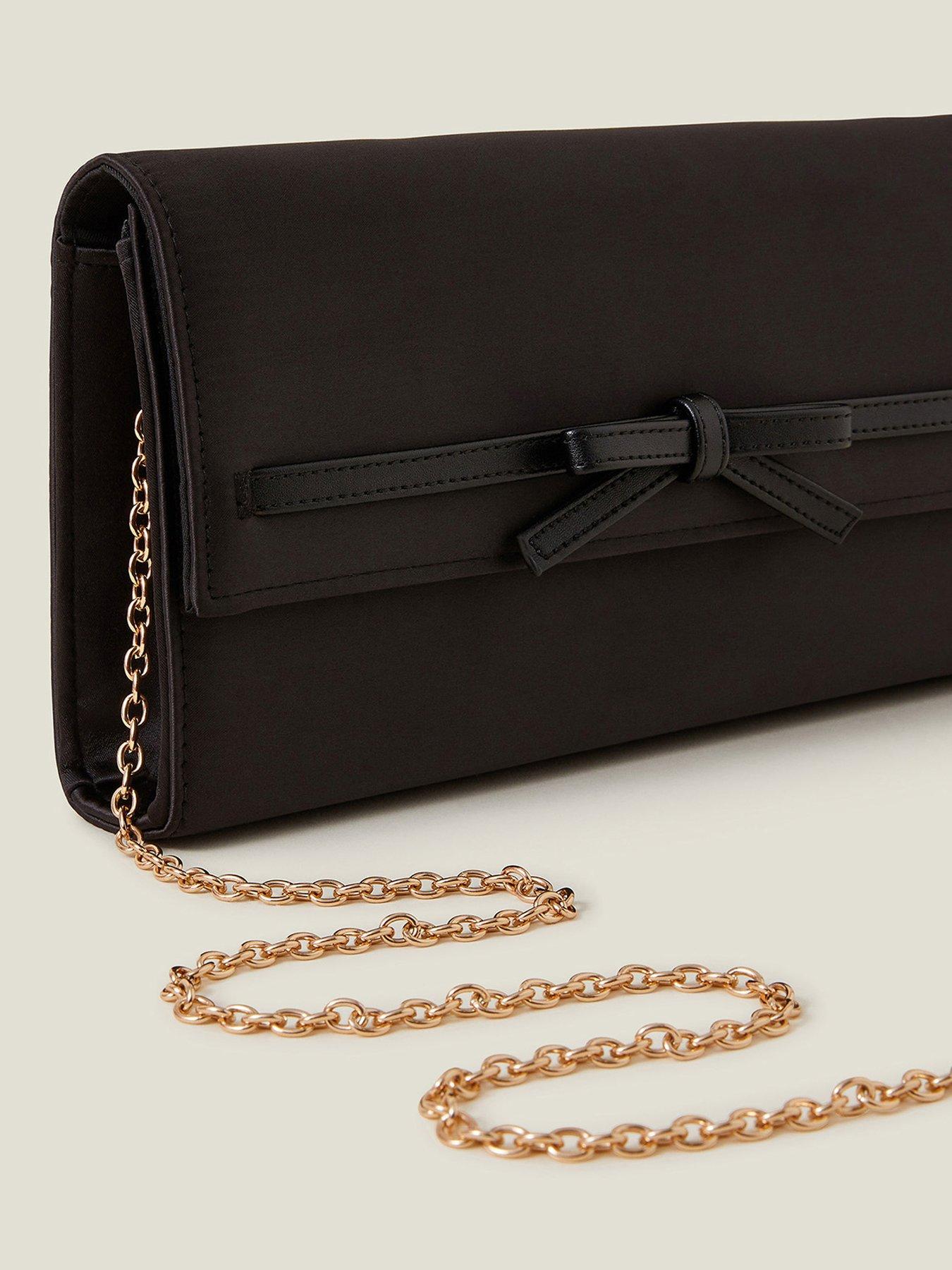Image 4 of 5 of Accessorize Bow Clutch - Black