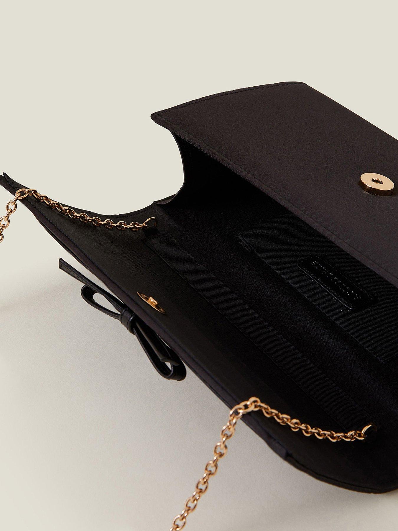 Image 5 of 5 of Accessorize Bow Clutch - Black