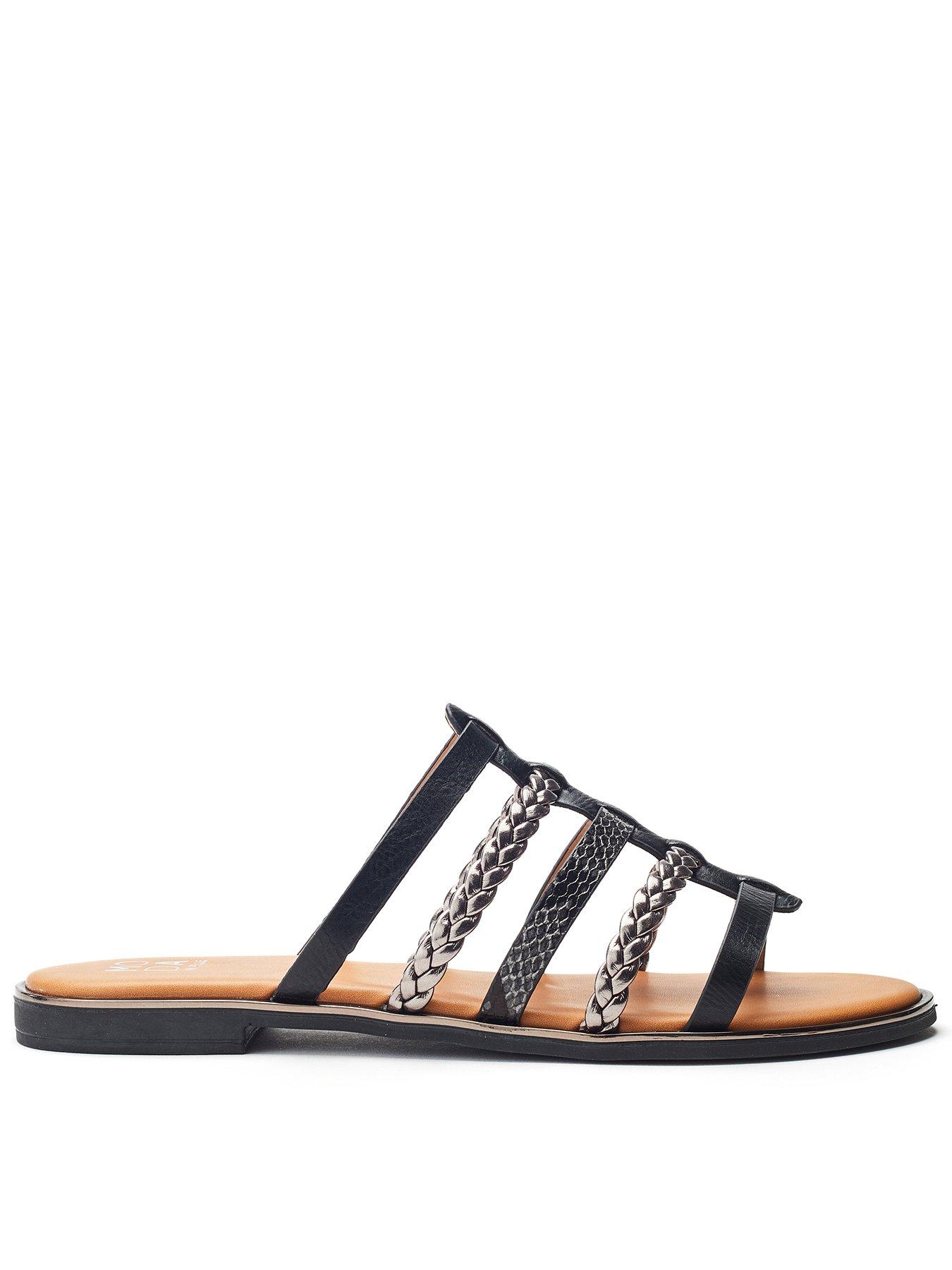 Image 1 of 4 of Moda In Pelle Junie Multi Strap Sandals - Black