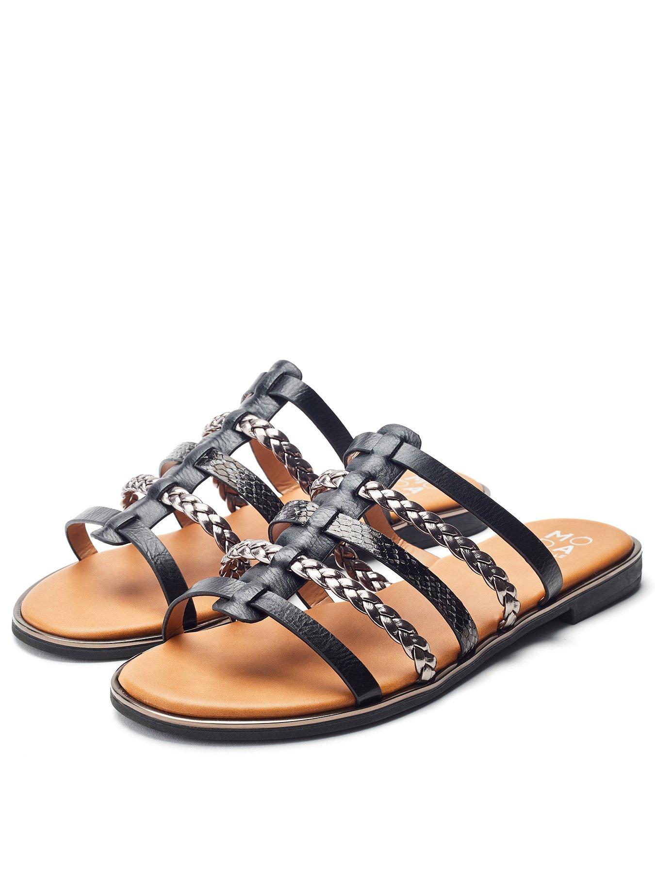 Image 2 of 4 of Moda In Pelle Junie Multi Strap Sandals - Black