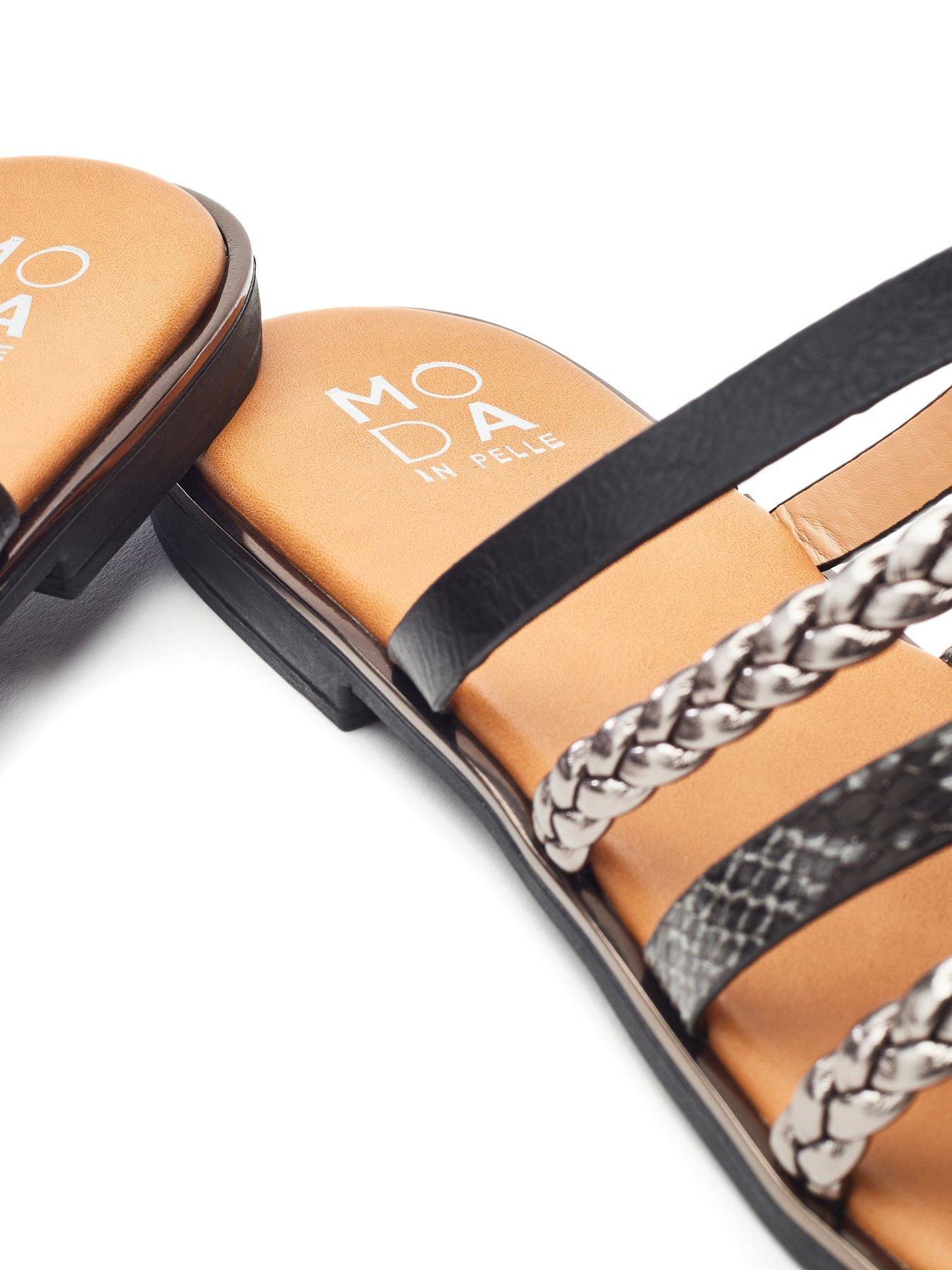 Image 4 of 4 of Moda In Pelle Junie Multi Strap Sandals - Black