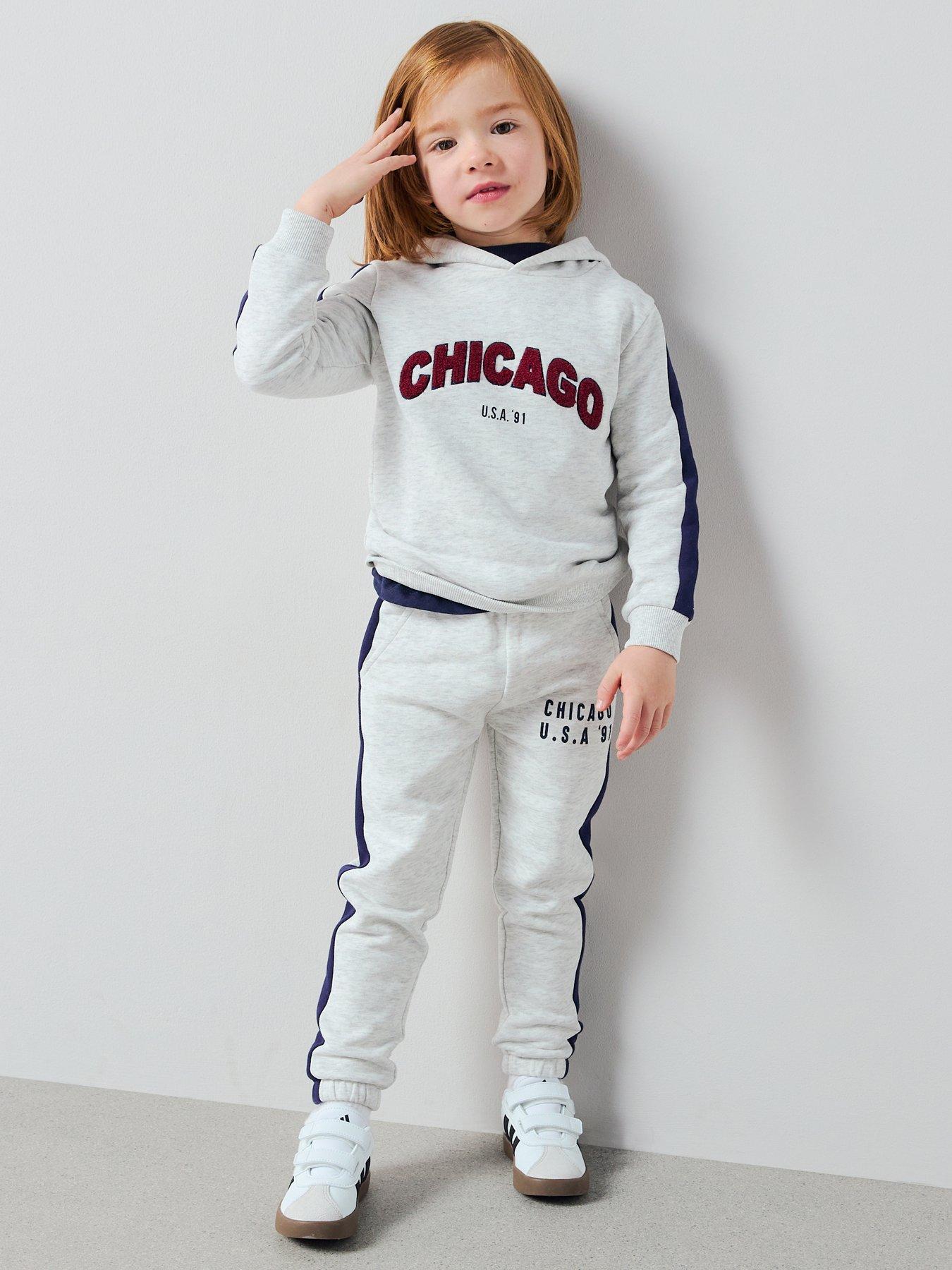 Image 3 of 6 of The Very Collection Boys Varsity Hoodie And Jog Set - Grey