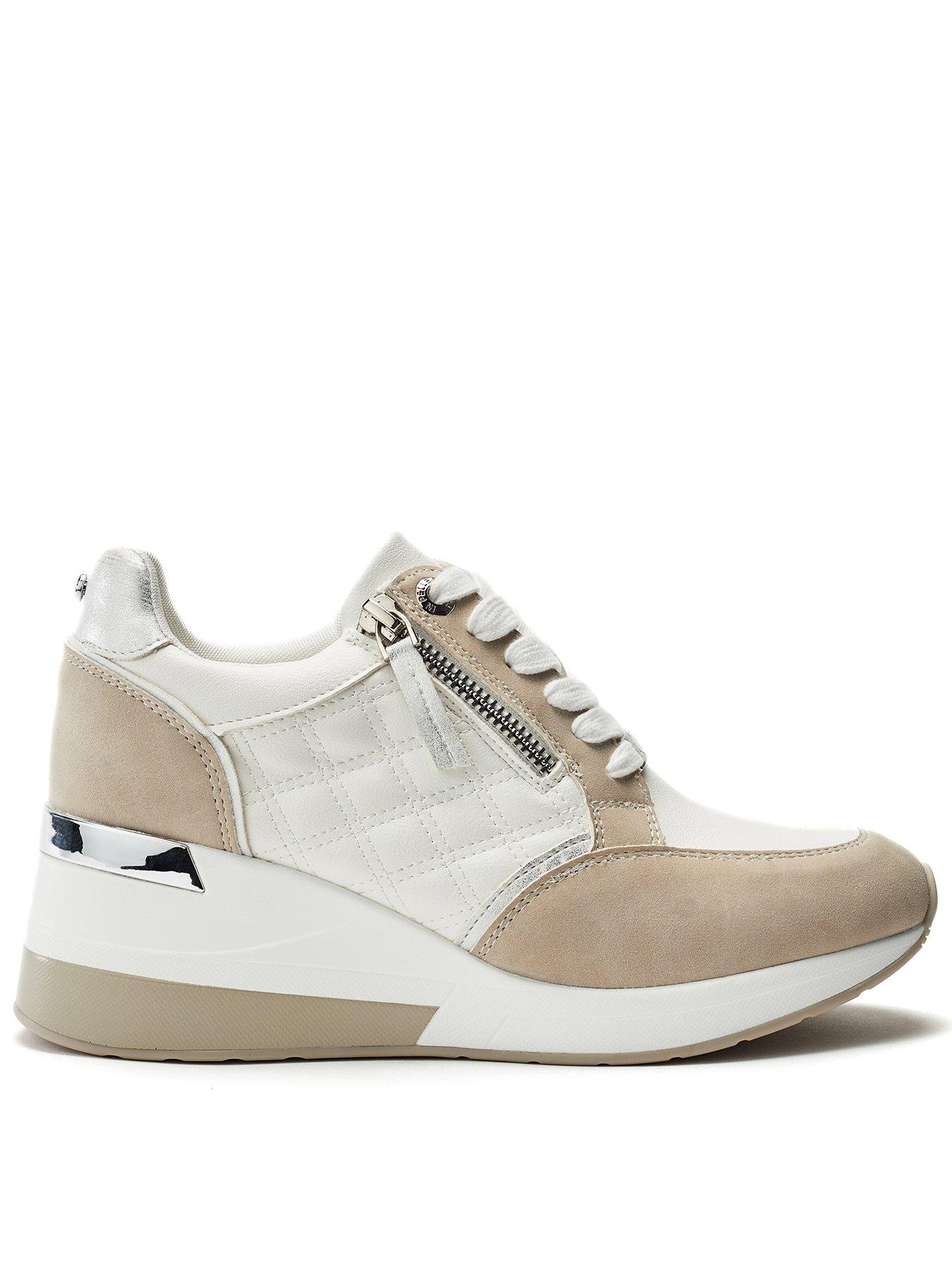 Image 1 of 4 of Moda In Pelle Carrley Wedge Trainers - White