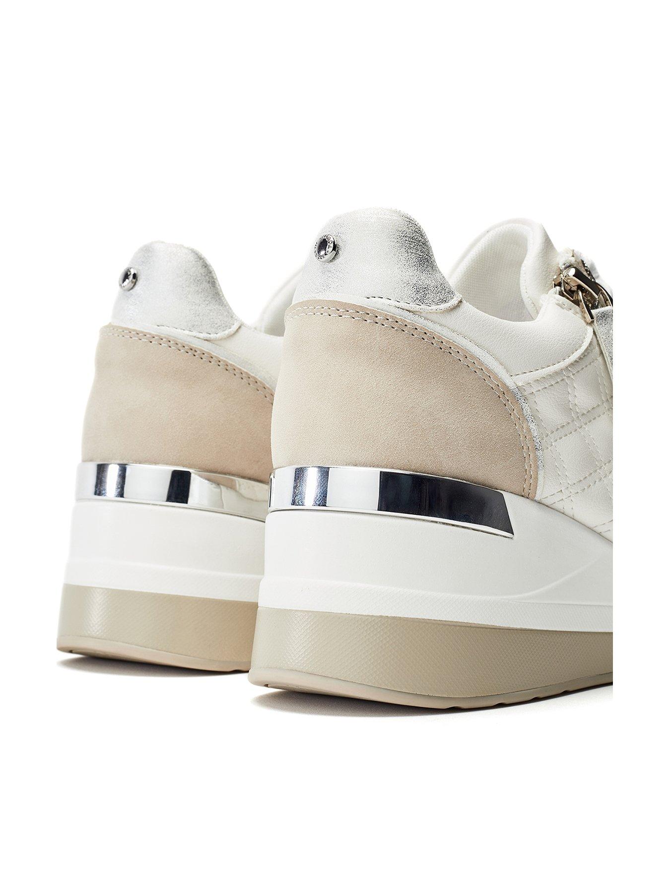 Image 3 of 4 of Moda In Pelle Carrley Wedge Trainers - White