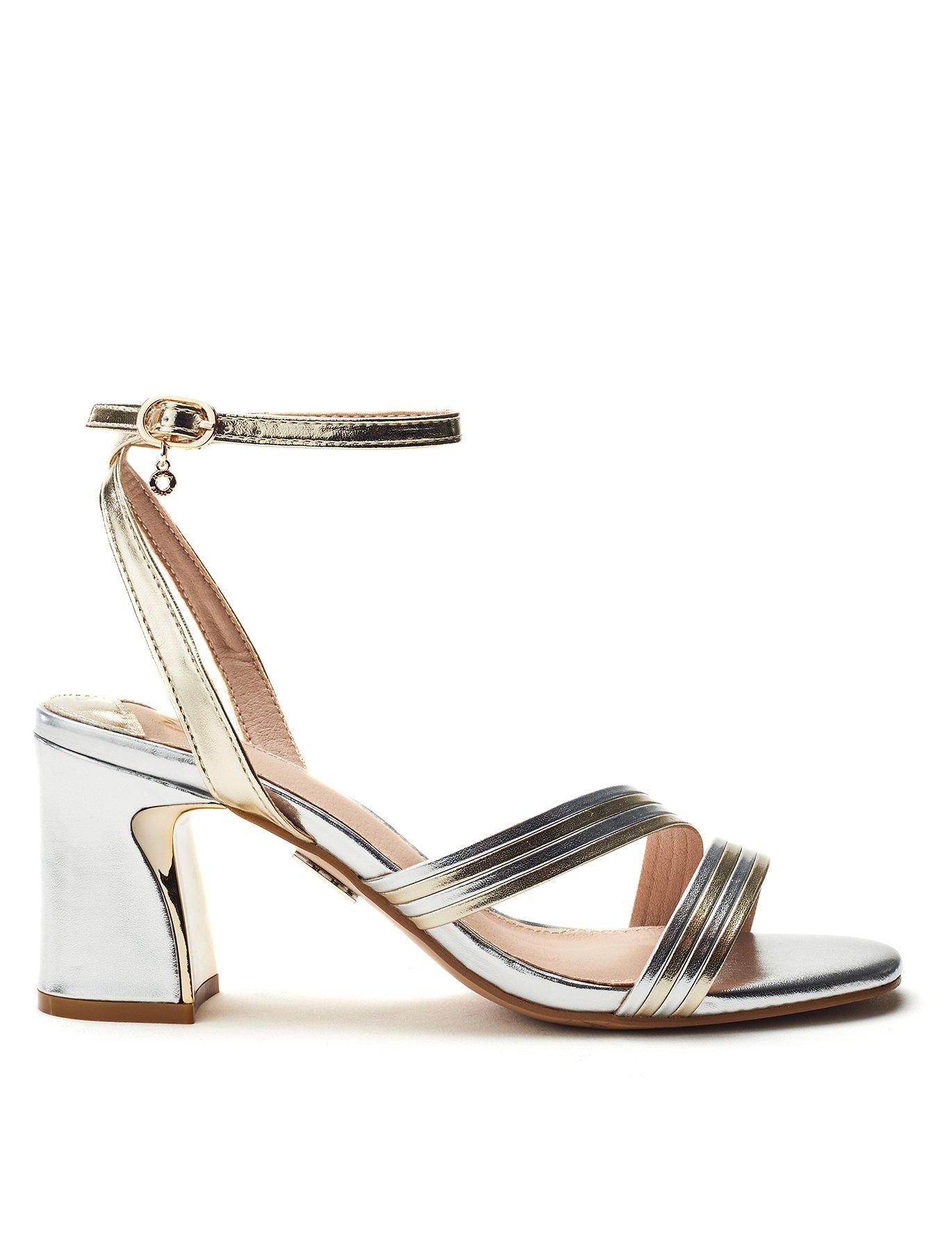 Moda In Pelle Raela Block Heel Sandals - Gold