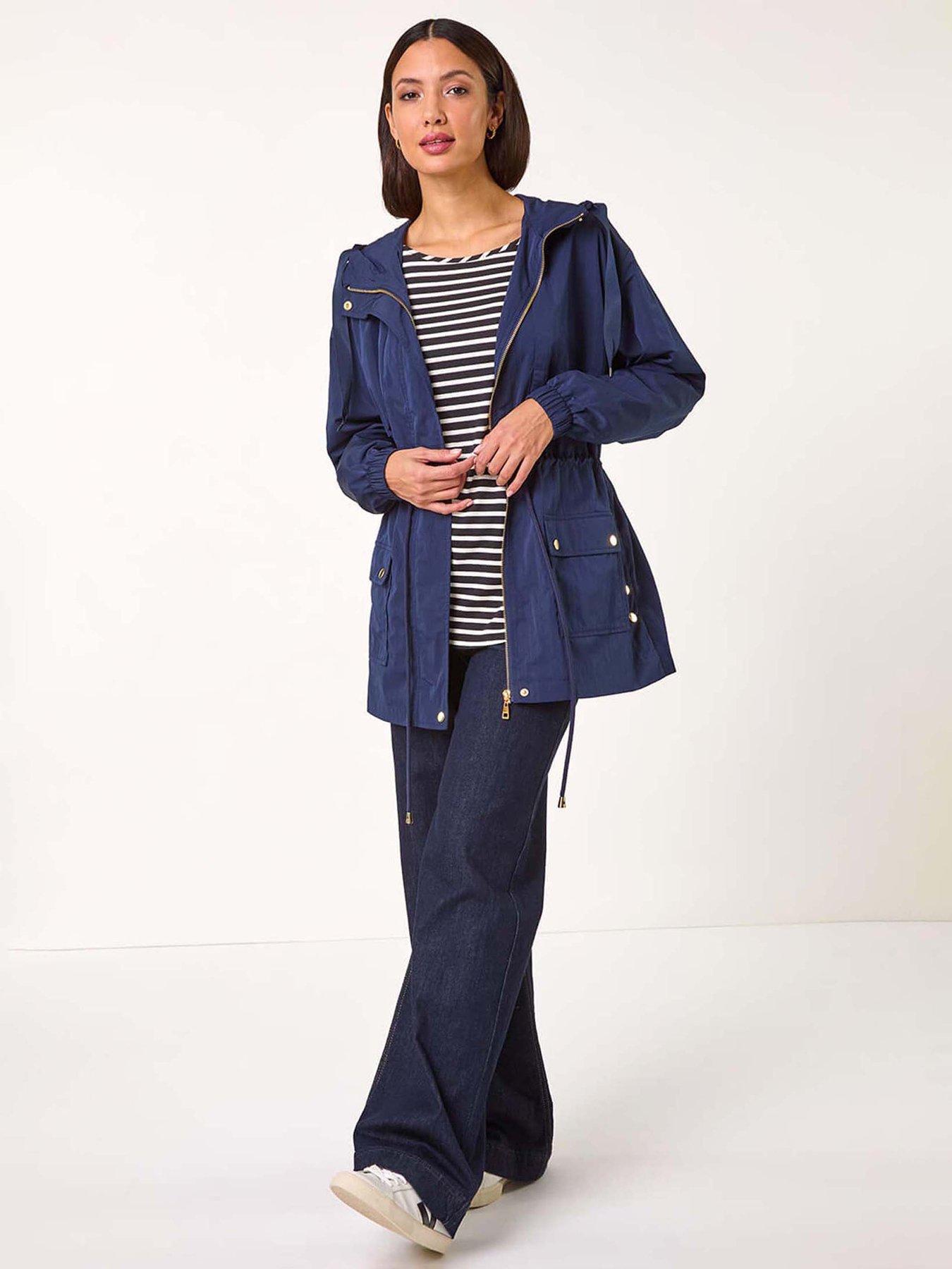 Image 3 of 5 of Roman Shower Resistant Rain Jacket - Navy