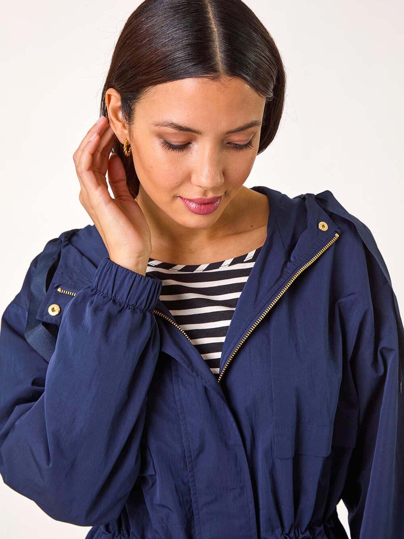 Image 4 of 5 of Roman Shower Resistant Rain Jacket - Navy
