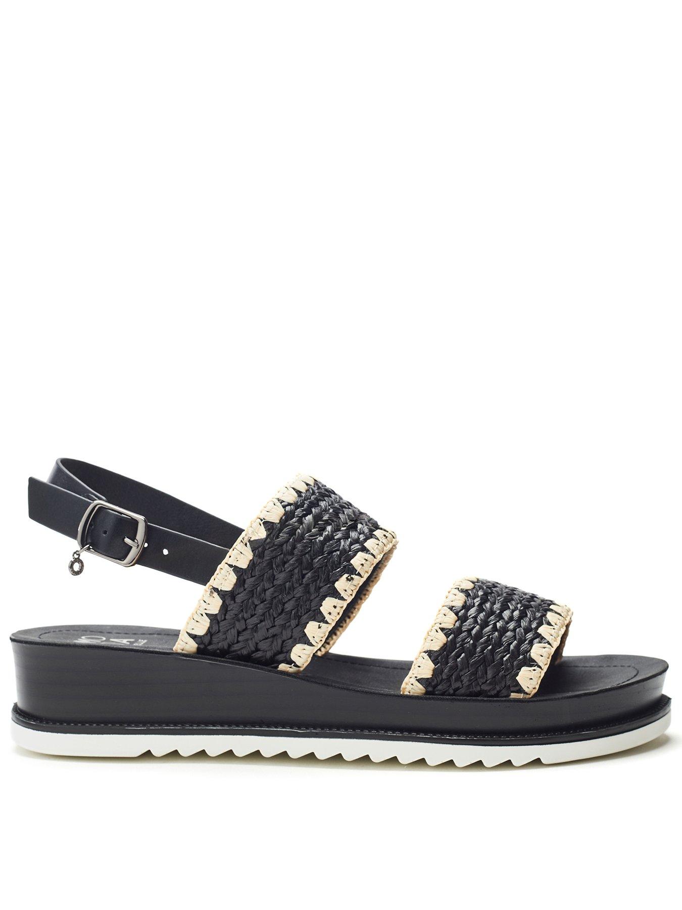 moda-in-pelle-kyraa-woven-sandals-black