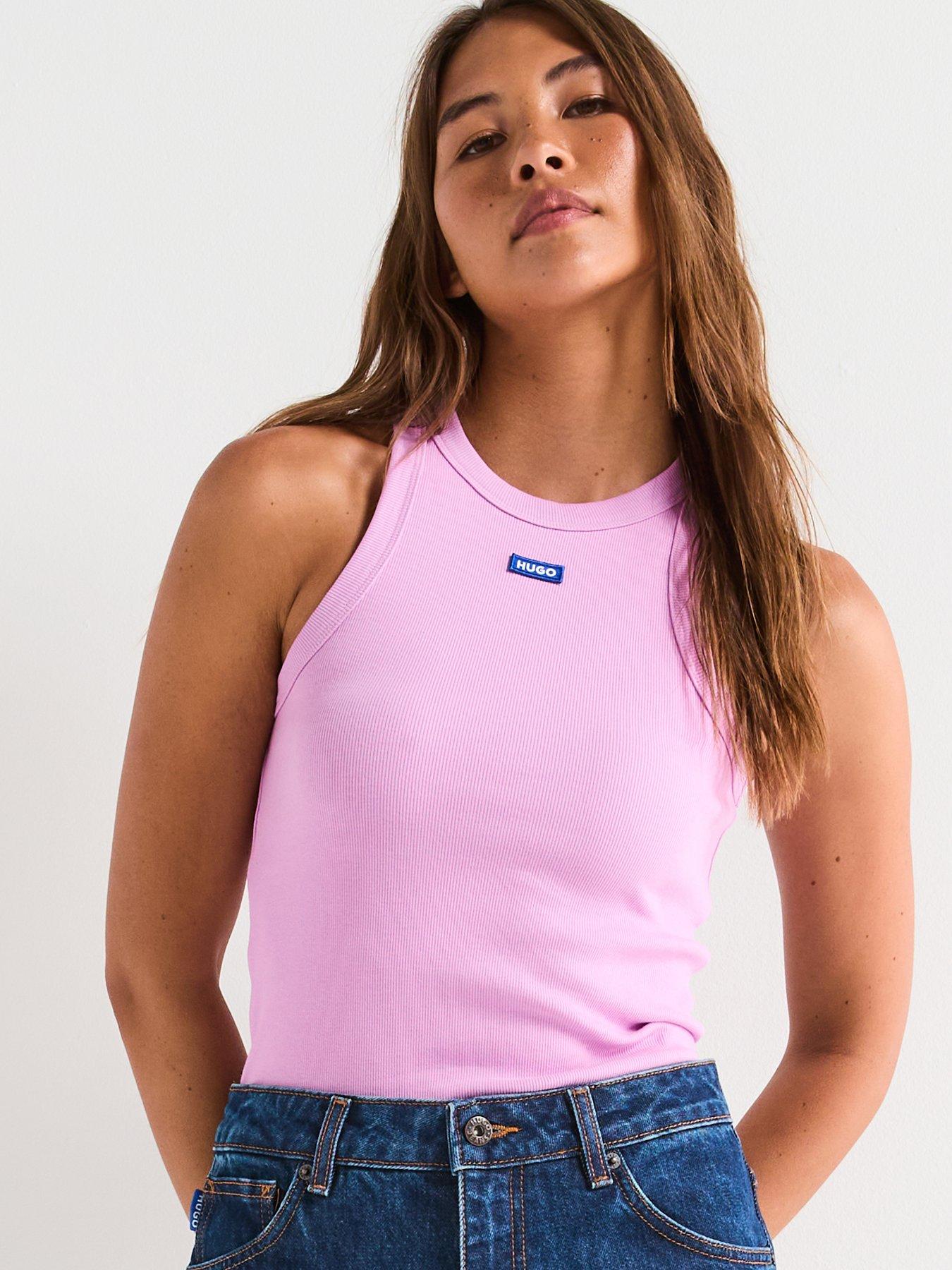 hugo-easy-tank-top-pinkfront