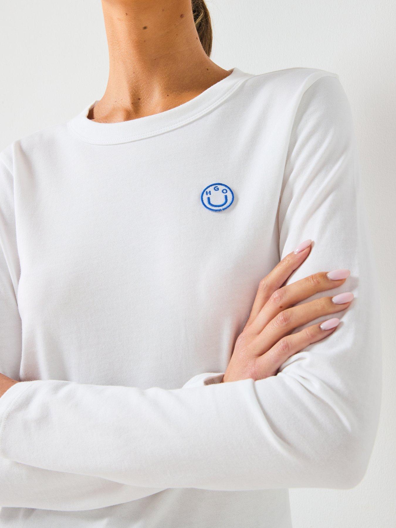 hugo-daliria-long-sleeve-jersey-top-whiteoutfit