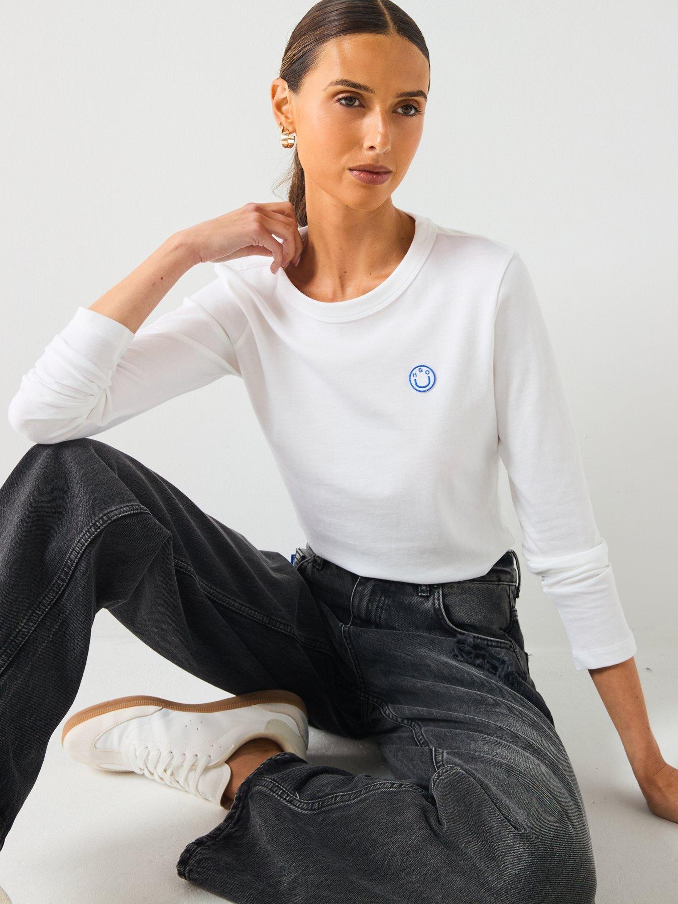 hugo-daliria-long-sleeve-jersey-top-whitedetail