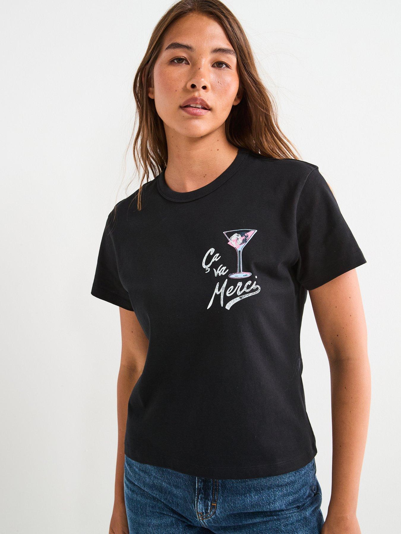 HUGO Destrel Graphic T-Shirt - Black