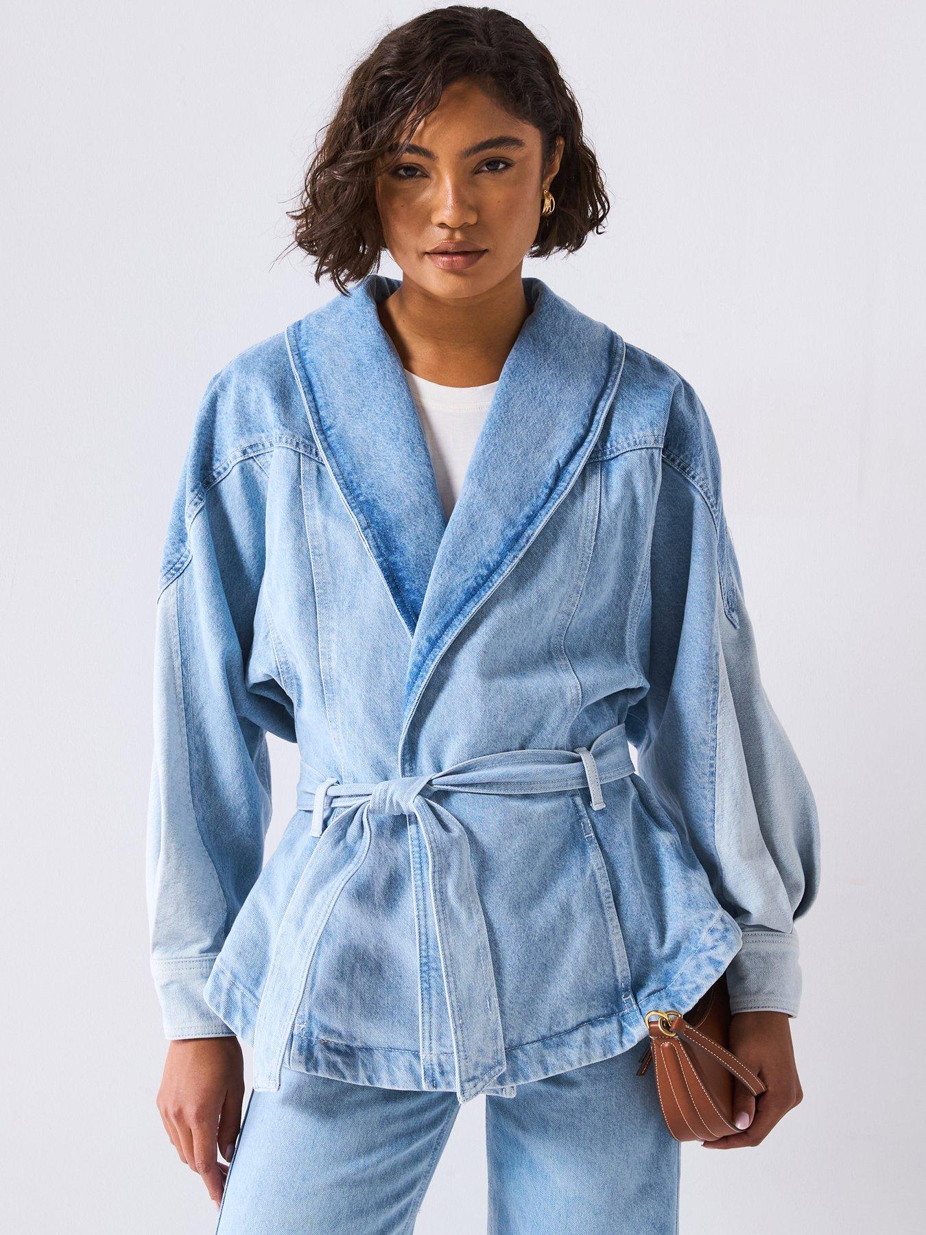 BOSS Peplum Hem Jacket - Blue