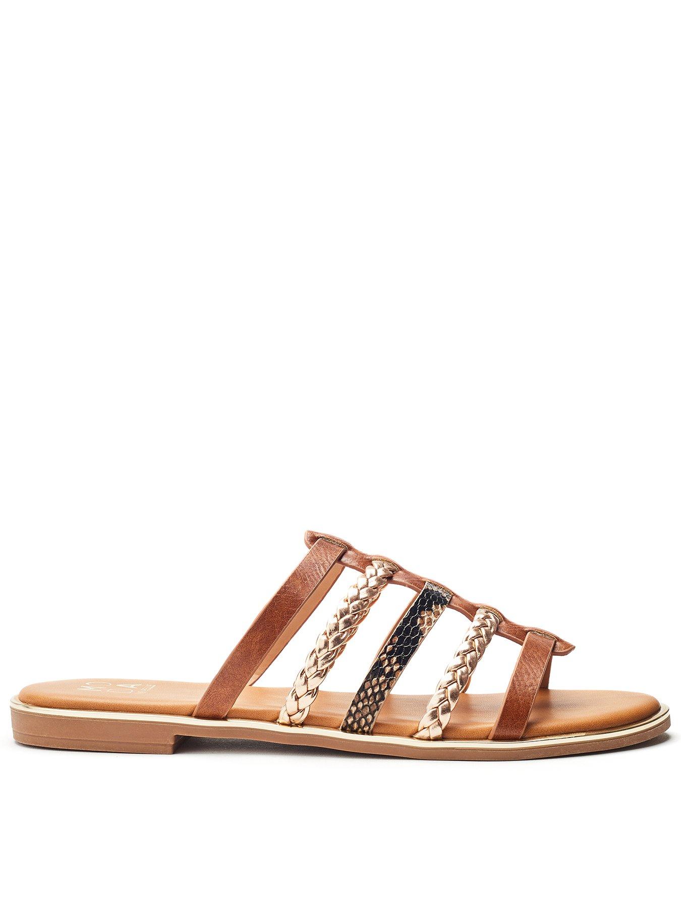 Moda In Pelle Junie Multi Strap Sandals - Tan