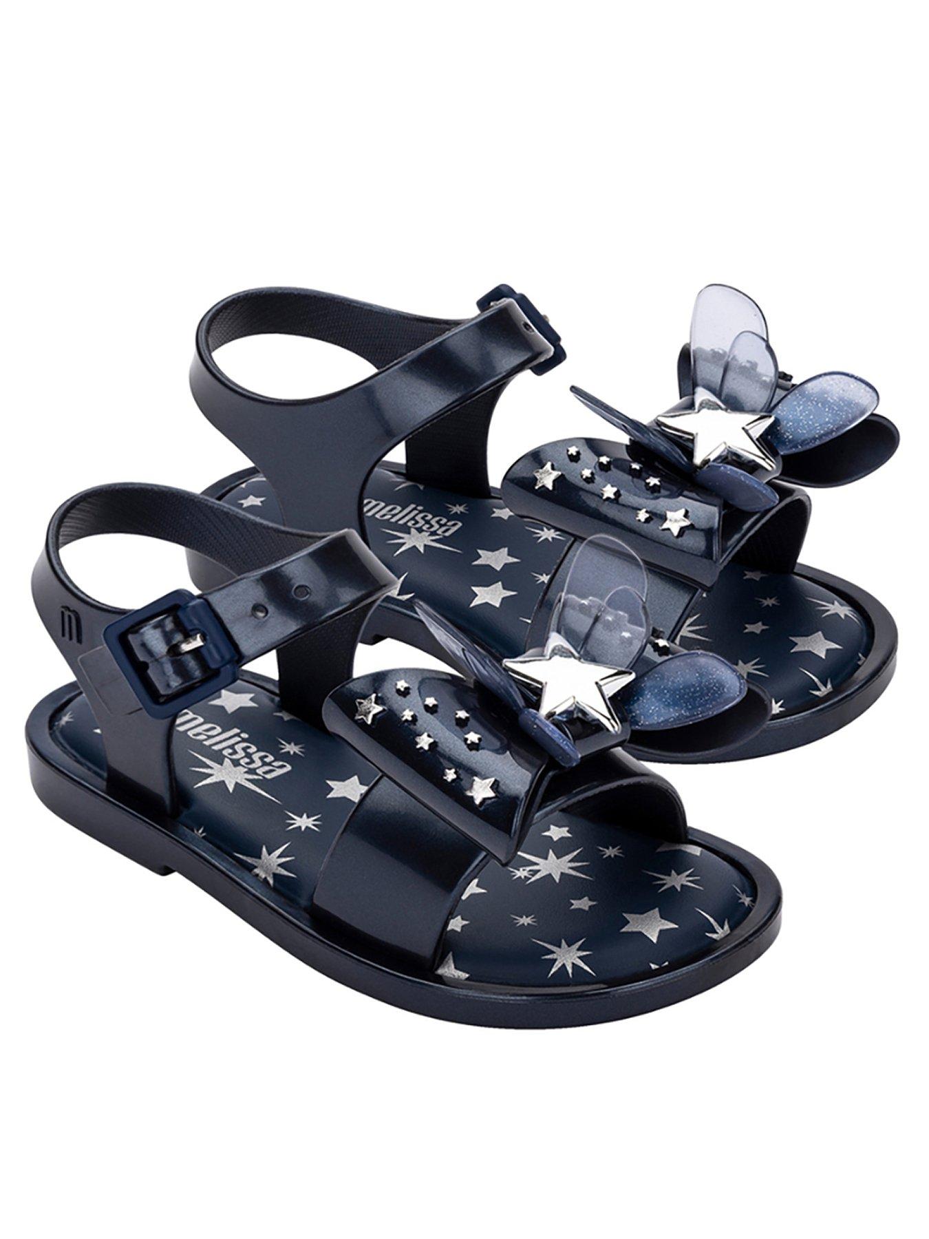 Image 1 of 2 of Mini Melissa Junior Mar Jelly Star Sandals - Navy