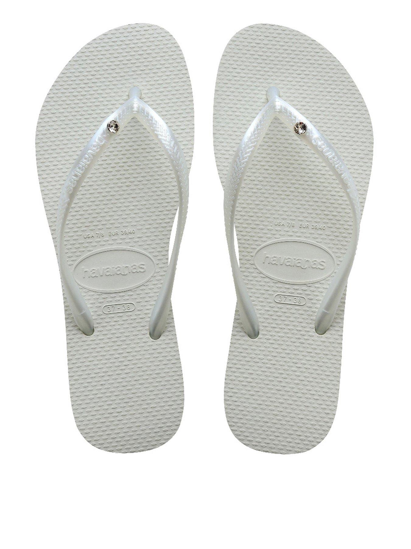 Havaianas Slim Crystal Flip Flop - White
