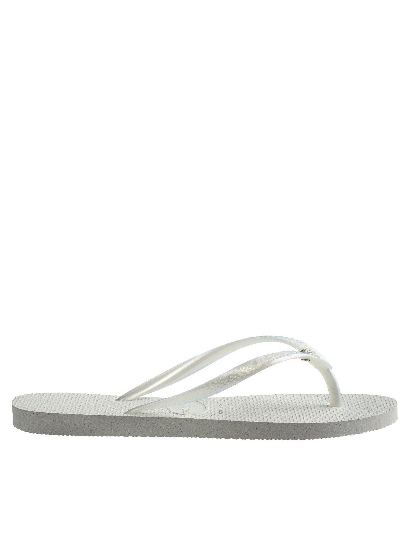 Image 3 of 5 of Havaianas Slim Crystal Flip Flop - White