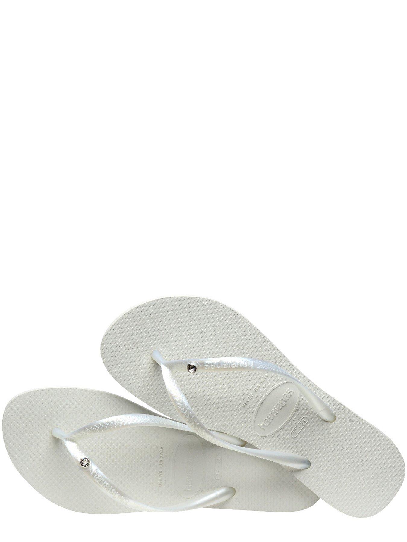 Image 4 of 5 of Havaianas Slim Crystal Flip Flop - White