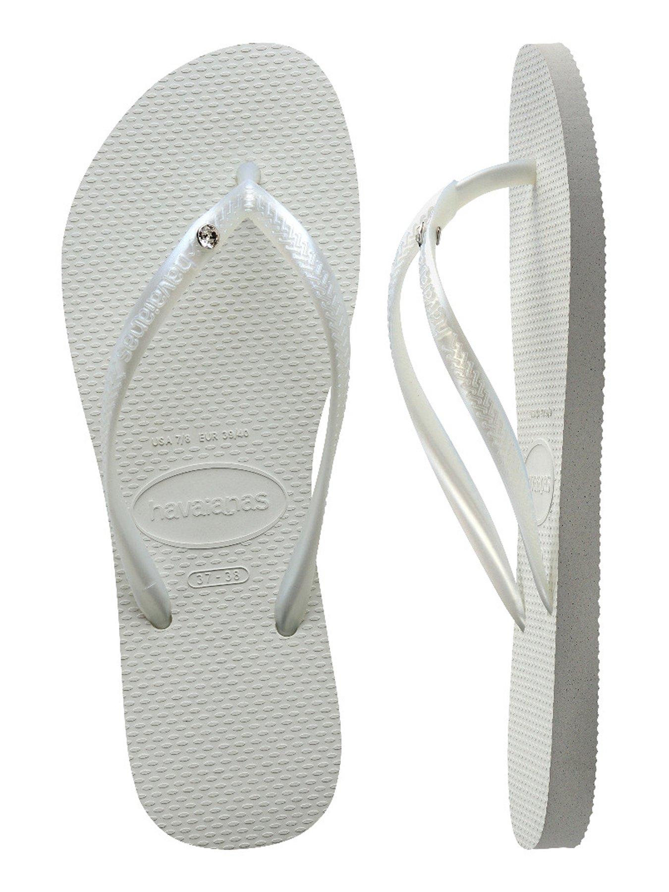 Image 5 of 5 of Havaianas Slim Crystal Flip Flop - White