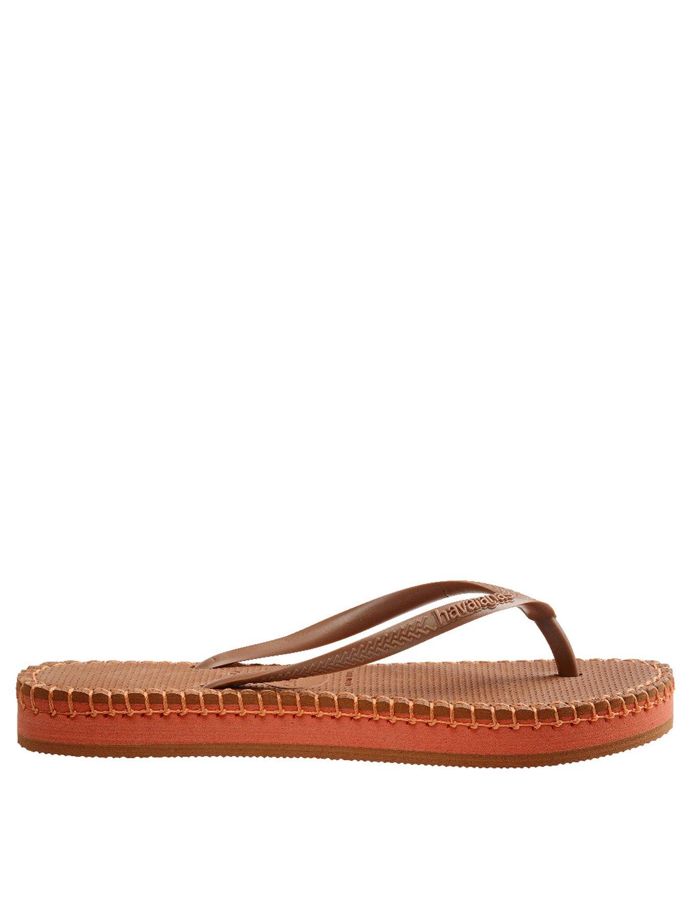 Image 4 of 7 of Havaianas Slim Flip Flop Flatform Loop - Rust