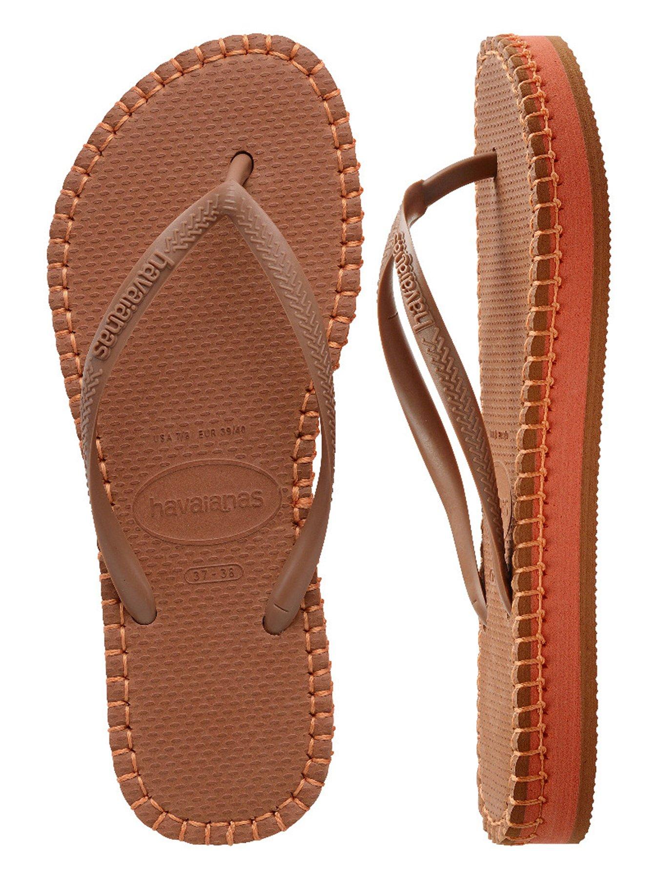 Image 6 of 7 of Havaianas Slim Flip Flop Flatform Loop - Rust