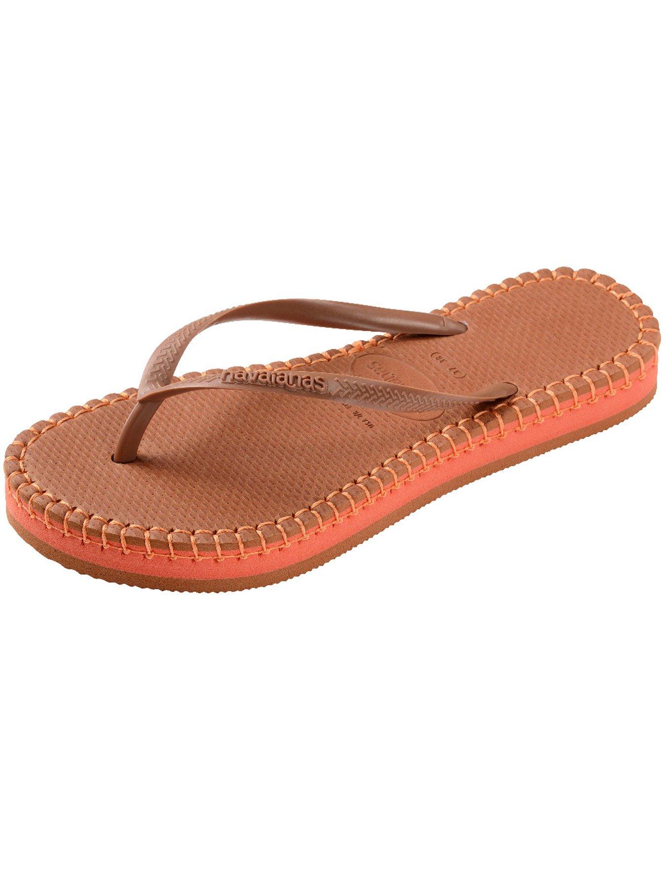 Image 7 of 7 of Havaianas Slim Flip Flop Flatform Loop - Rust