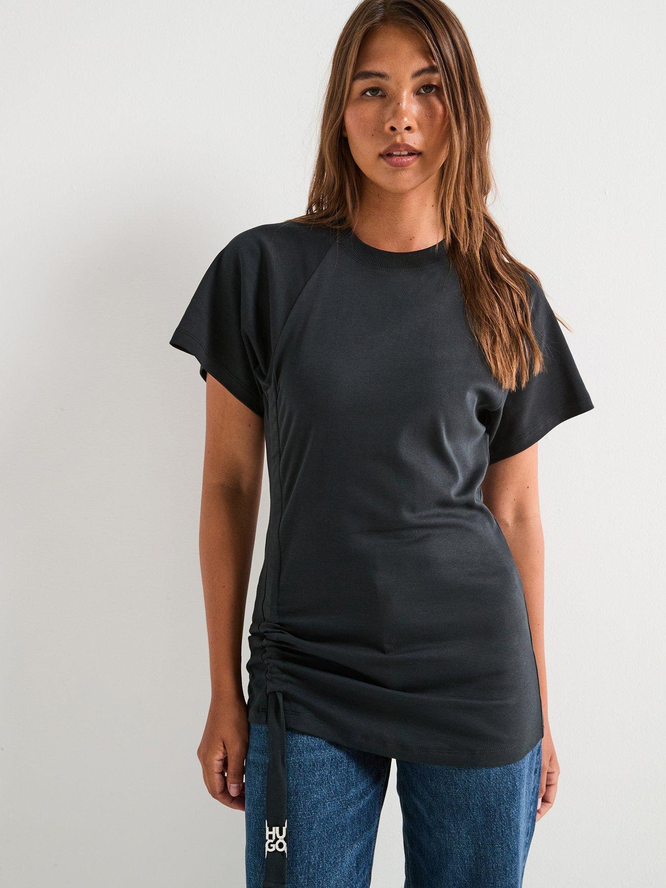 HUGO Daqua Jersey Top - Black