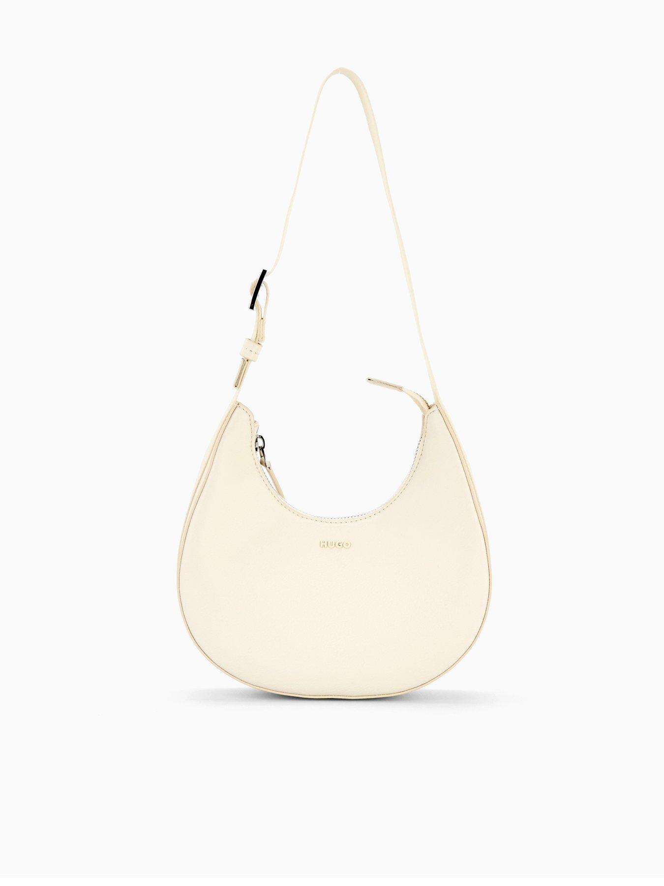 HUGO Small Hobo Shoulder Bag - White