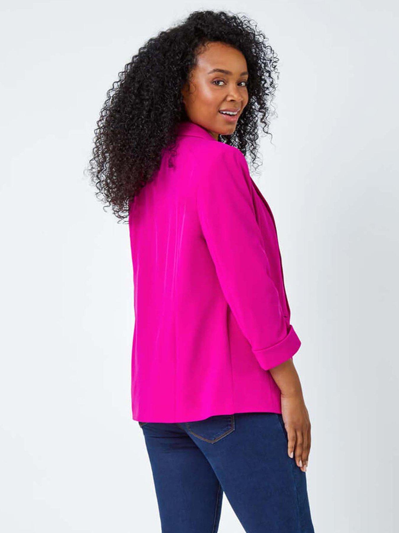 roman-petite-classic-stretch-blazer-pinkstillFront