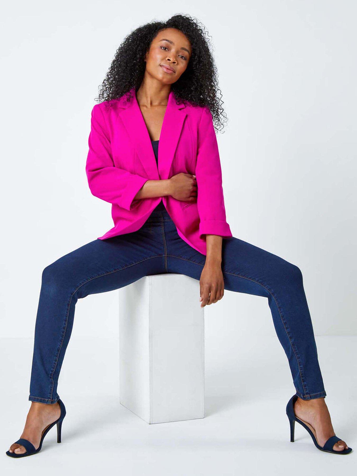roman-petite-classic-stretch-blazer-pinkback