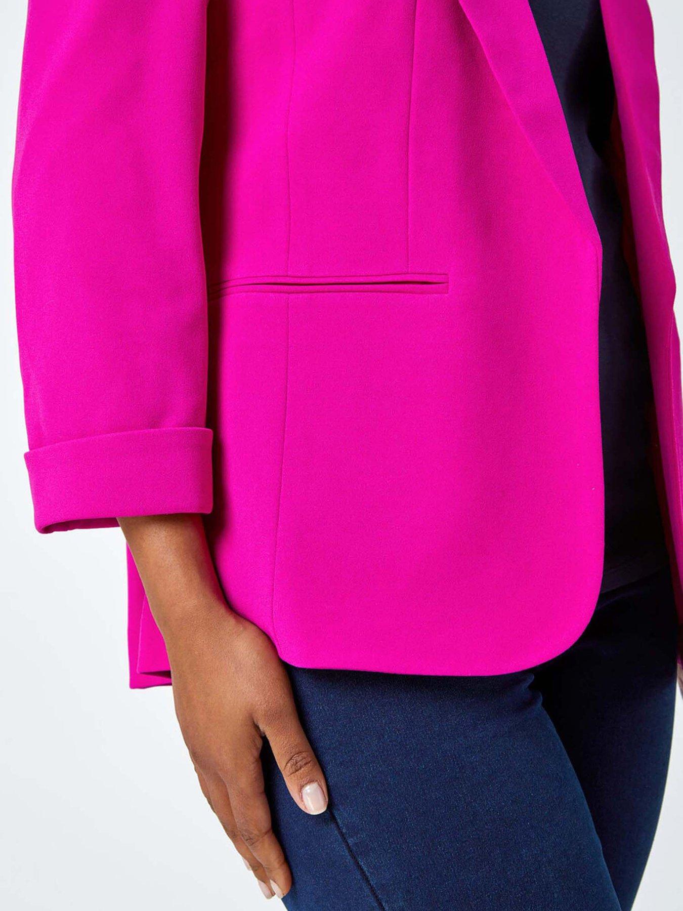 roman-petite-classic-stretch-blazer-pinkdetail