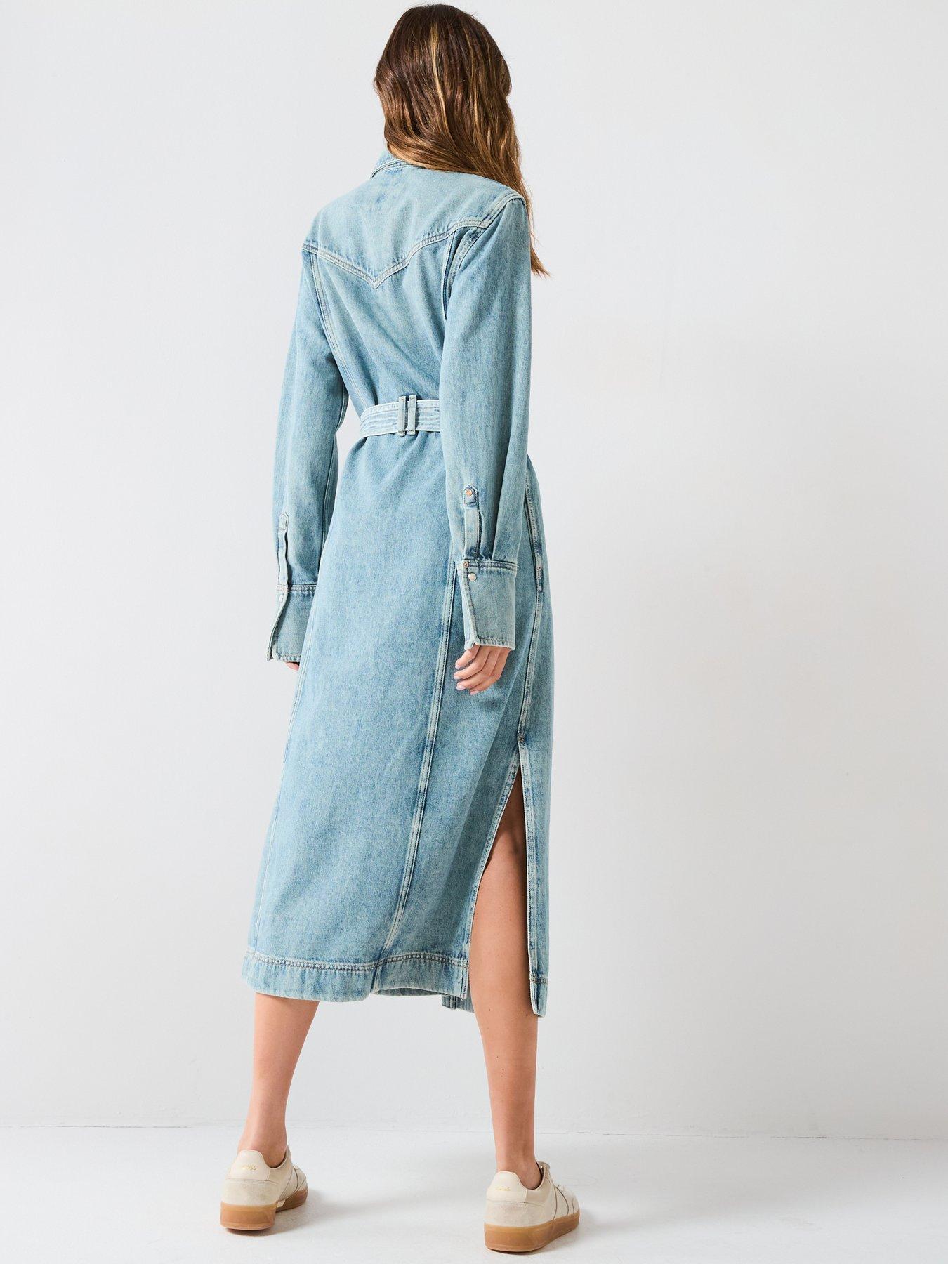 boss-long-sleeve-denim-dress-dark-bluestillFront