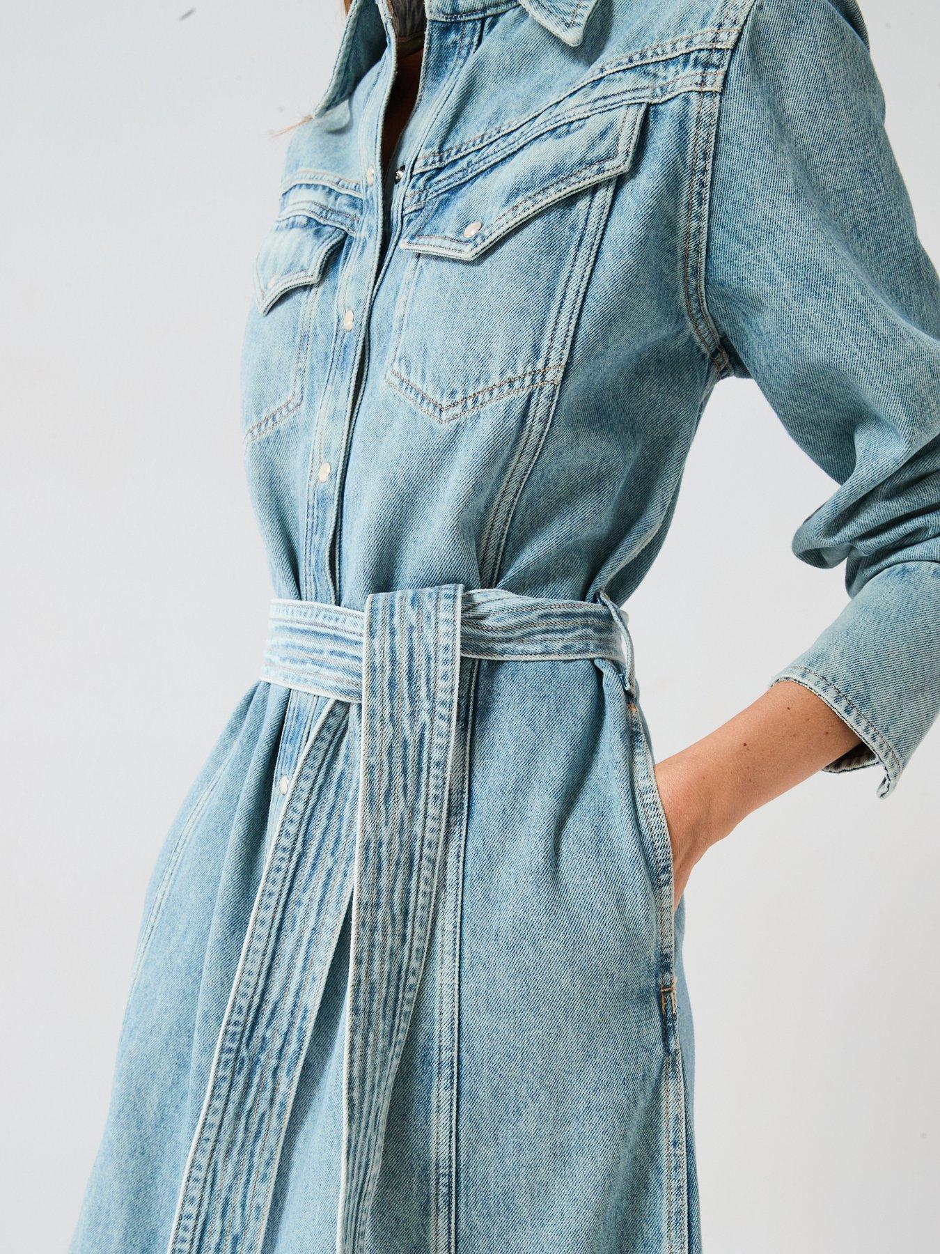 boss-long-sleeve-denim-dress-dark-blueoutfit