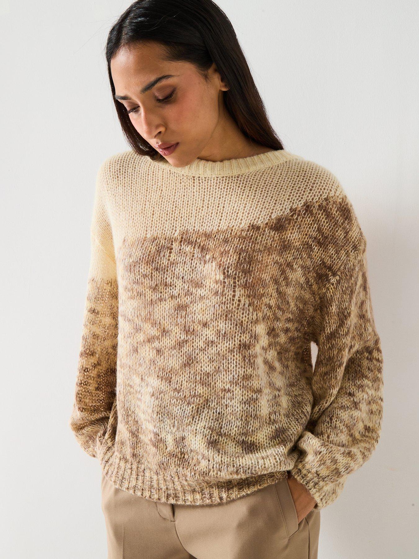 BOSS Long Sleeve Jumper - Beige