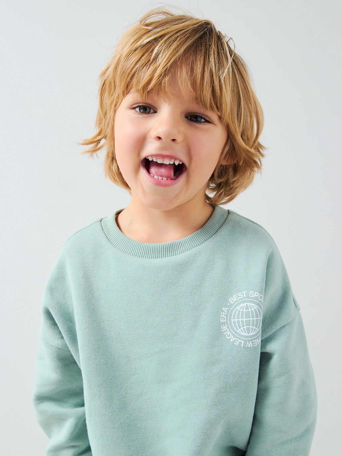 Image 4 of 6 of The Very Collection Boys Circle Placement Sweatshirt - Green