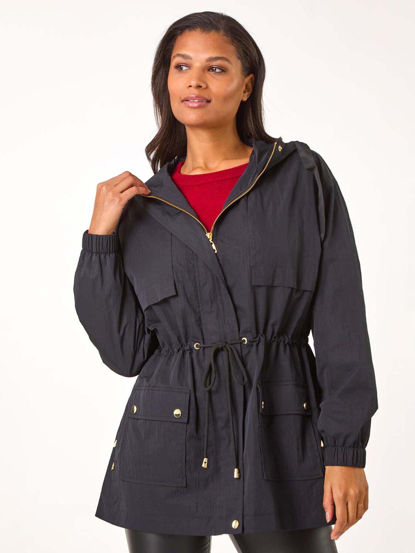 Roman Shower Resistant Rain Jacket - Black