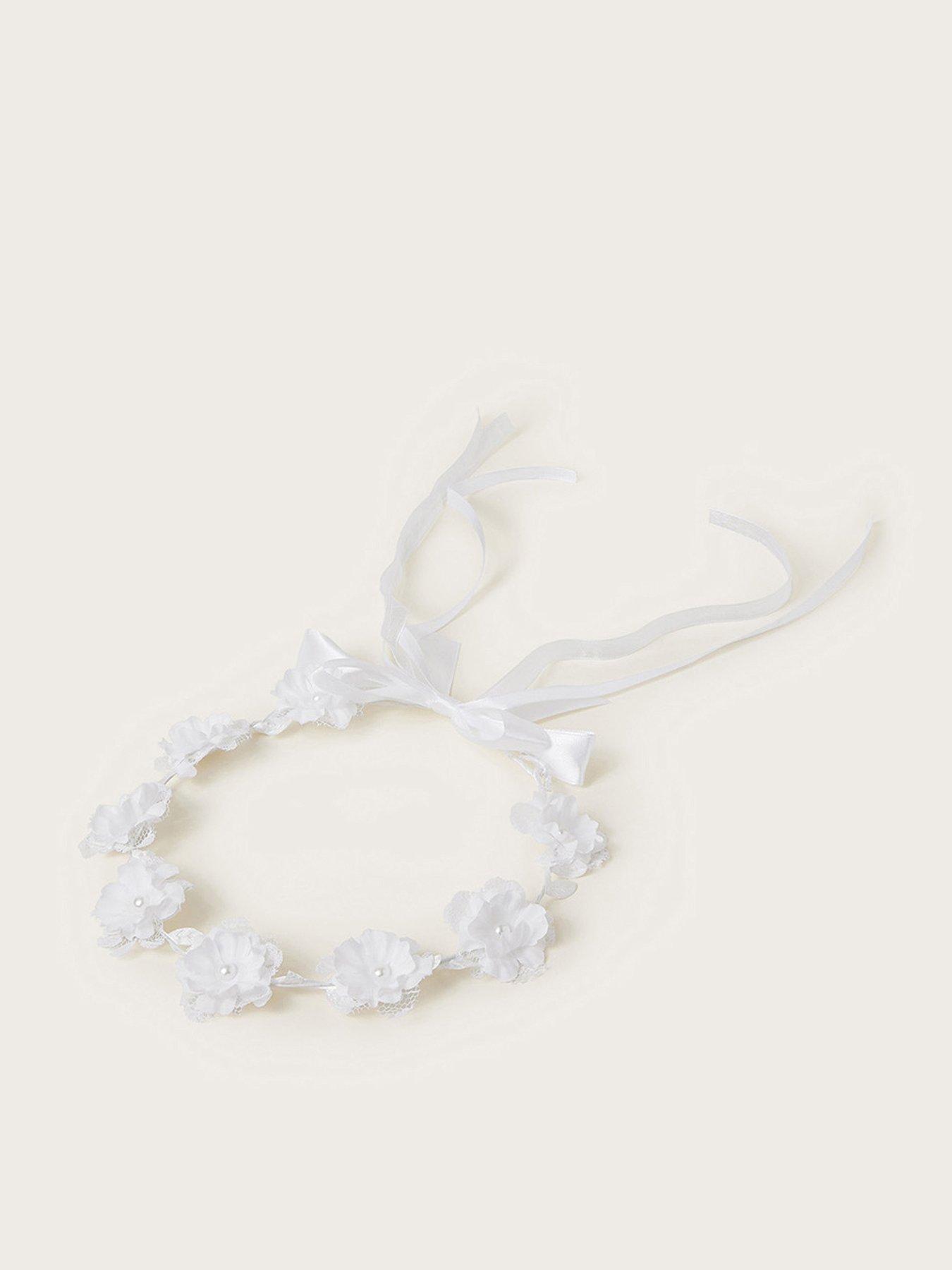Image of Monsoon Girls Flower Girl Garland - Light Cream