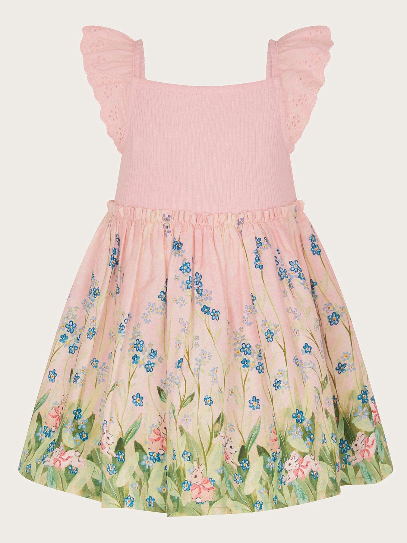 monsoon-baby-girls-bunny-scene-dress-pink