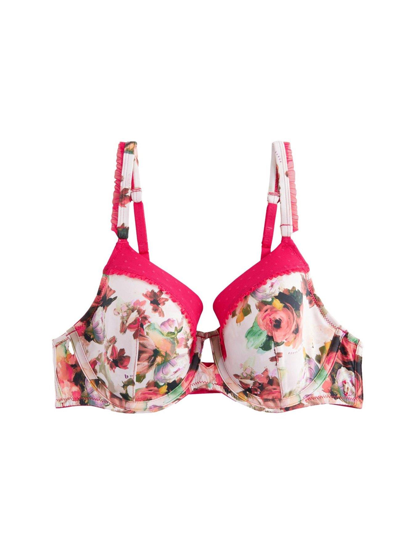 Image 5 of 6 of B By Ted Baker B By Baker Pink Floral Padded Bra - Pink