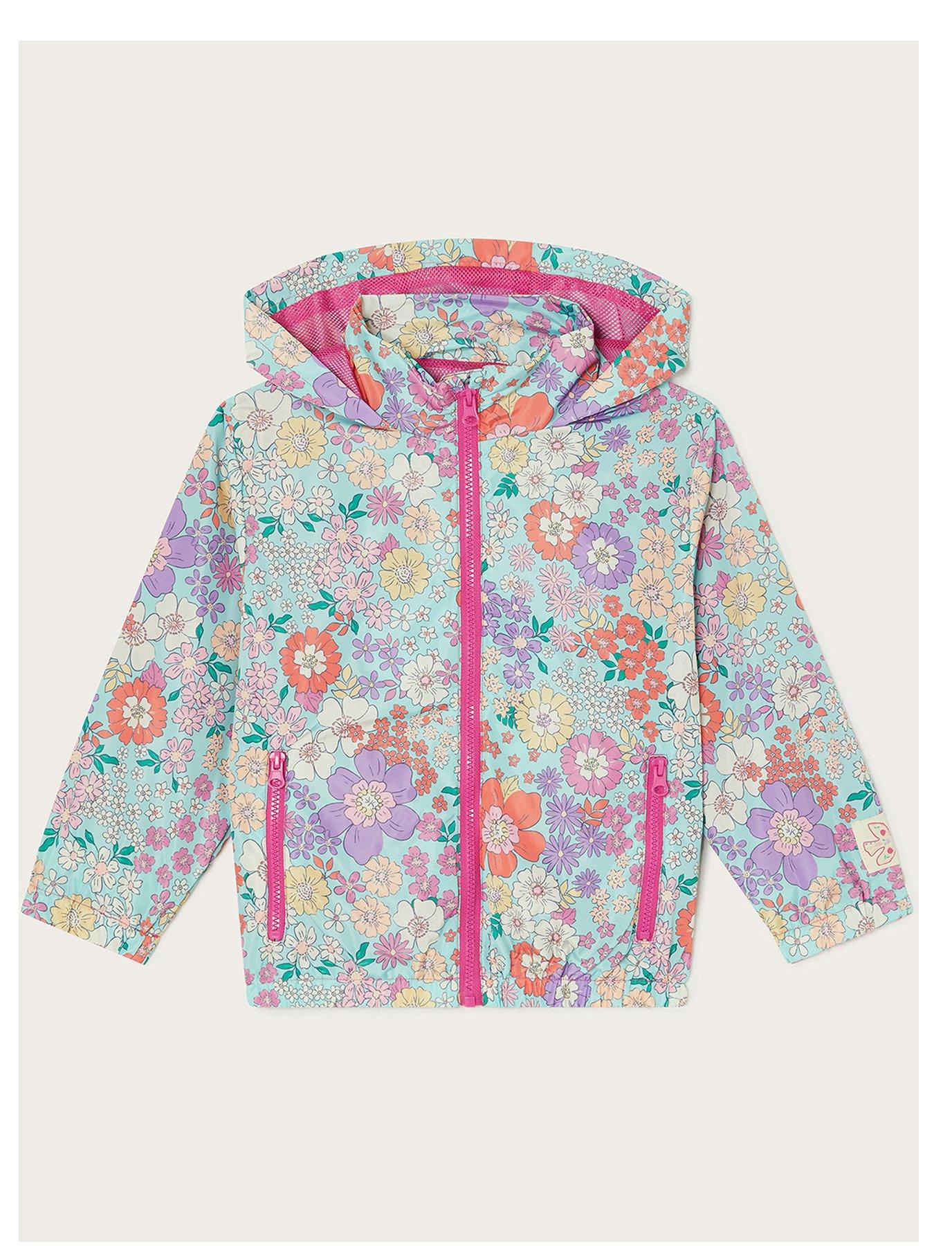 undefined Girls Floral Print Windbreaker Jacket - Multi
