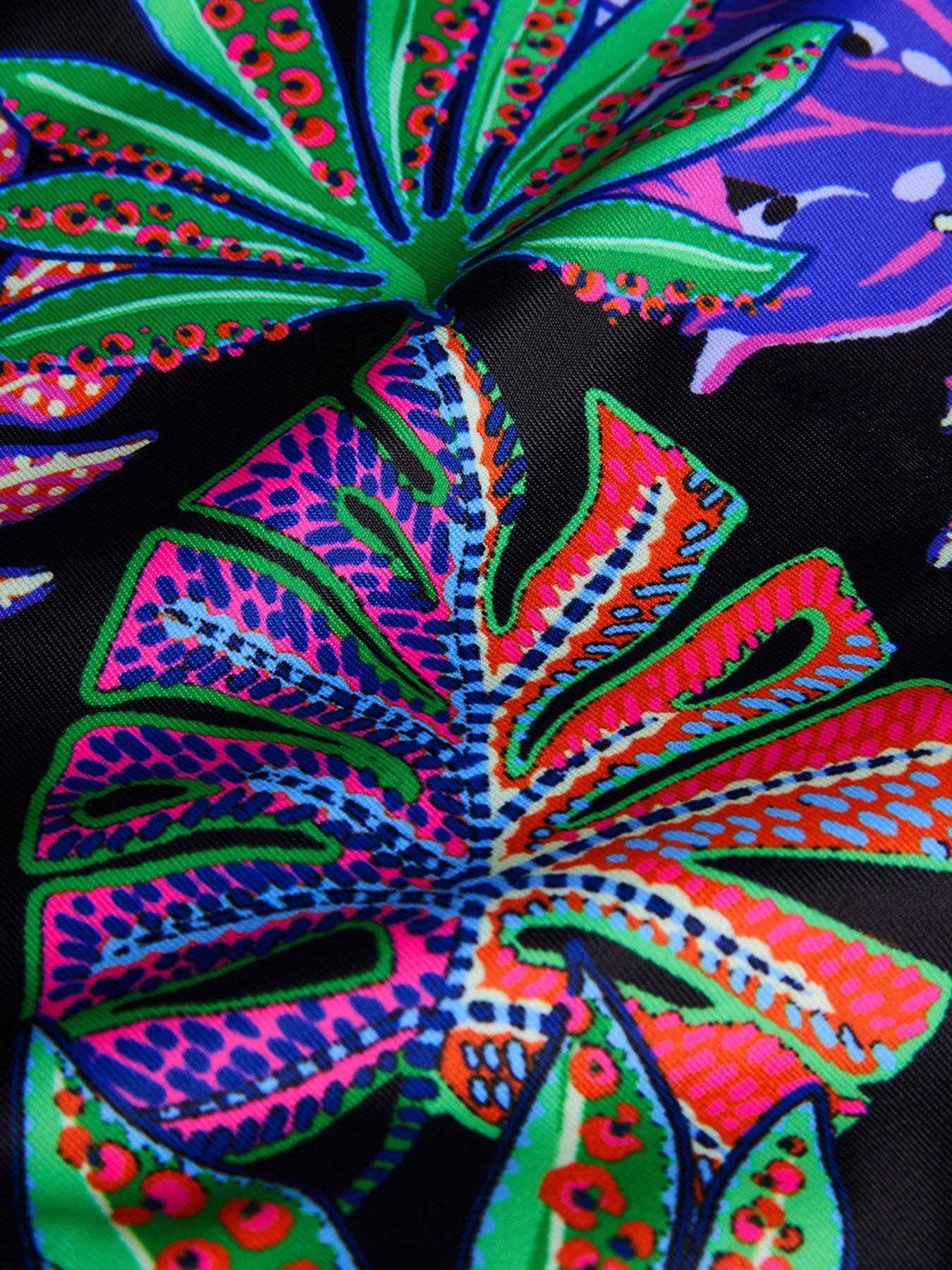 Image 3 of 3 of Monsoon Girls Storm Tropical Print Swimsuit - Black