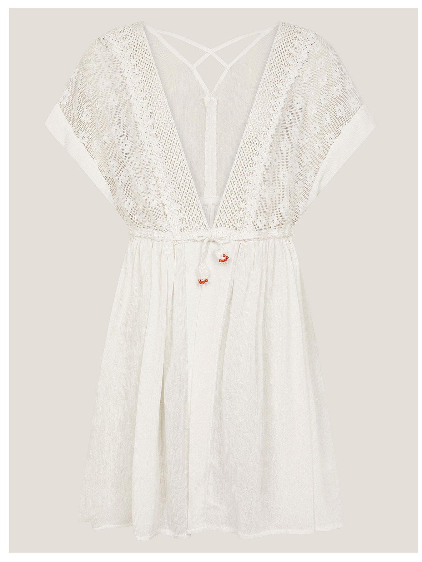 undefined Girls Storm Kaftan - White