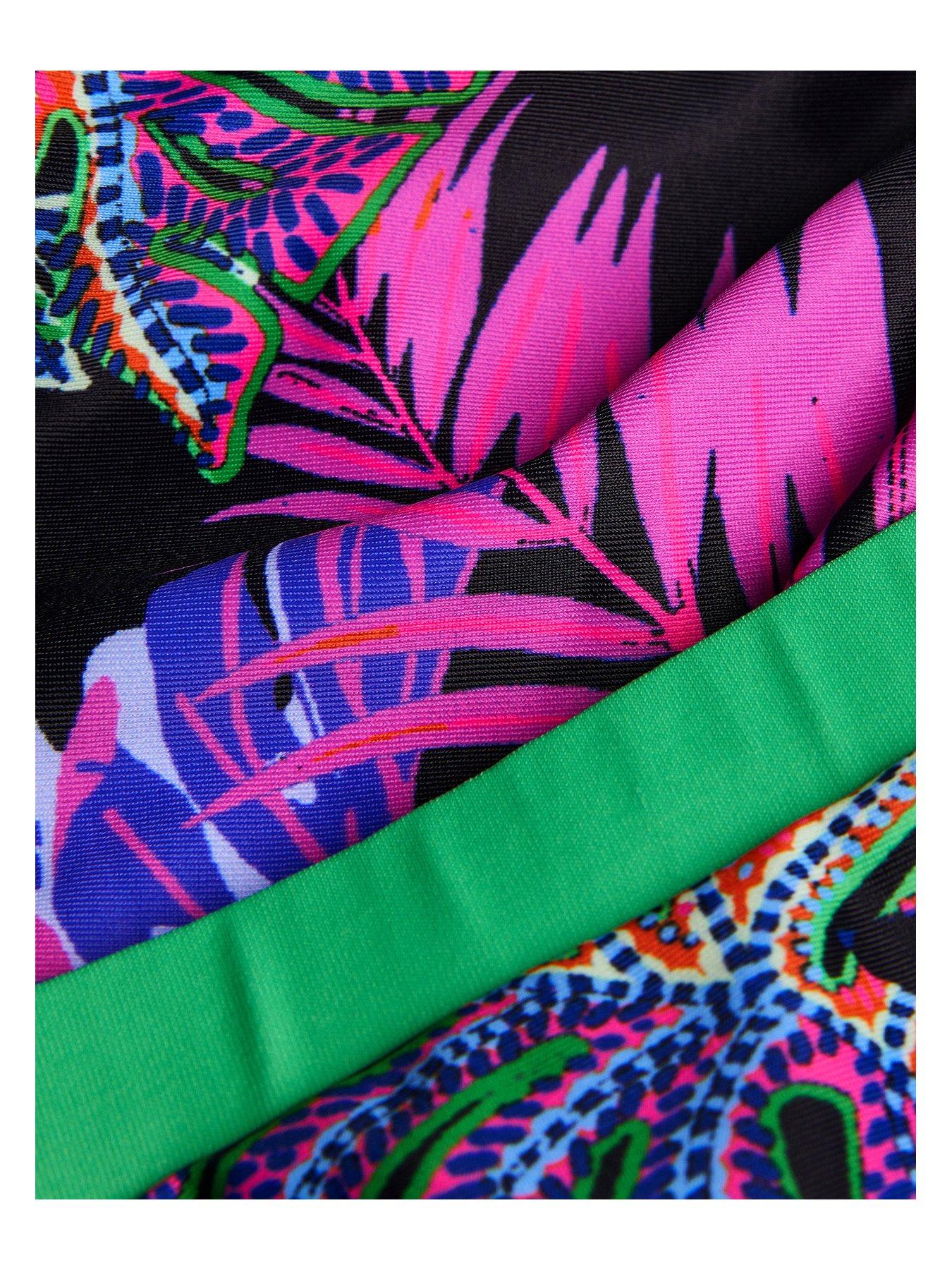 Image 3 of 3 of Monsoon Girls Storm Tropical Bikini Set - Black